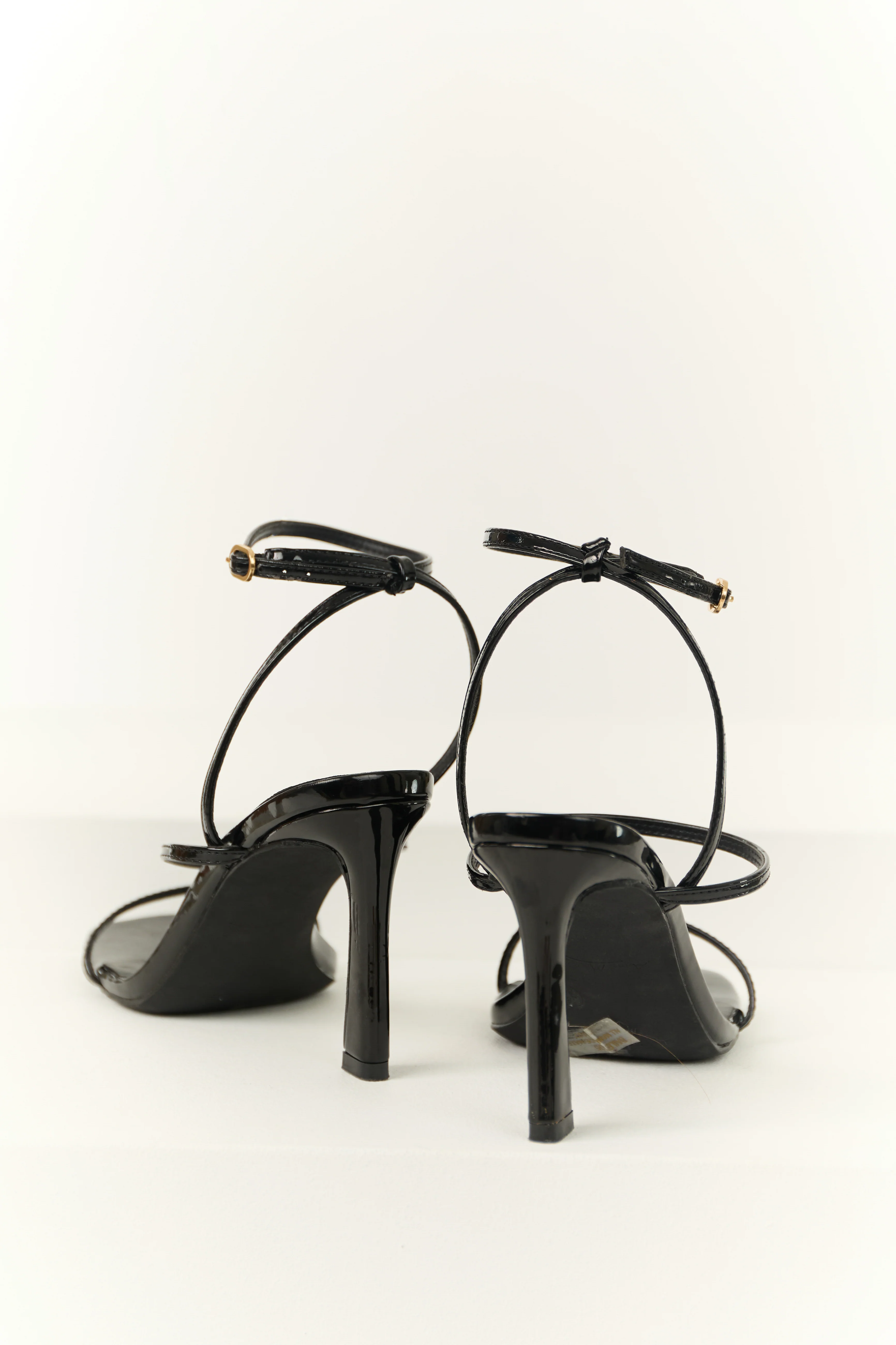Black Square Toe Stiletto Heels - Image 3