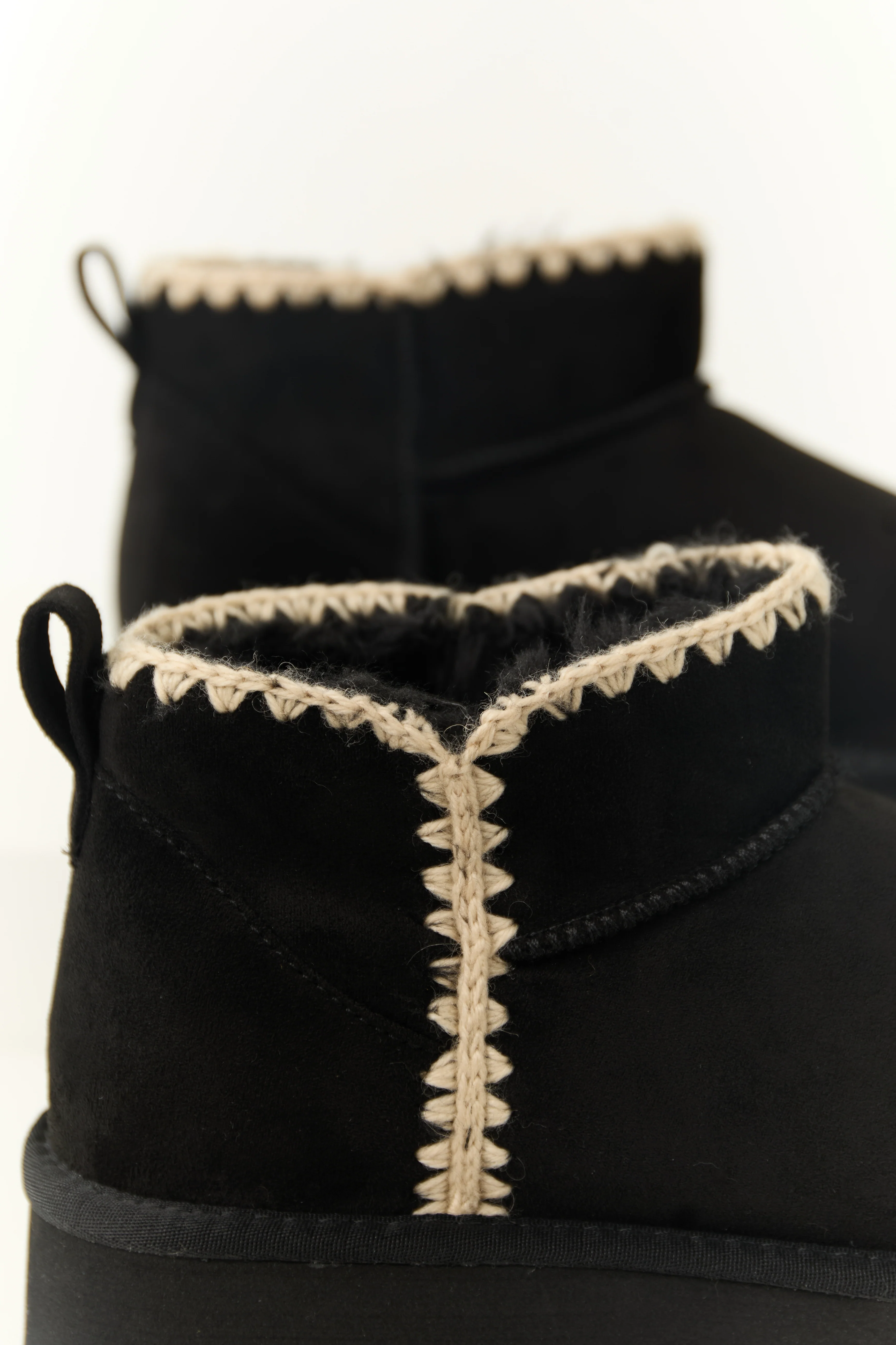 Black Suede Platform Ankle Boots - Image 4