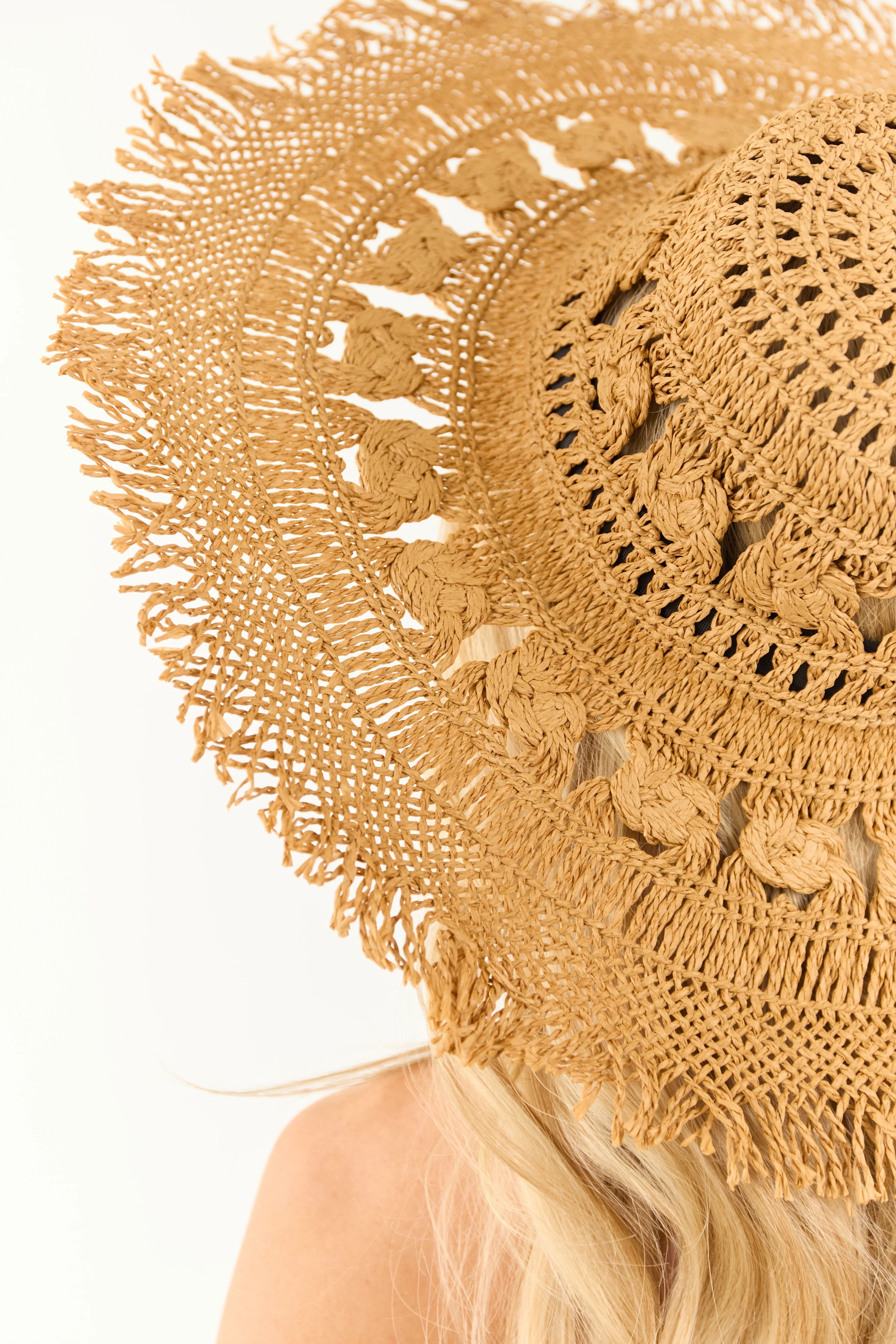 Brown Sugar Braided Straw Sun Hat - Image 4