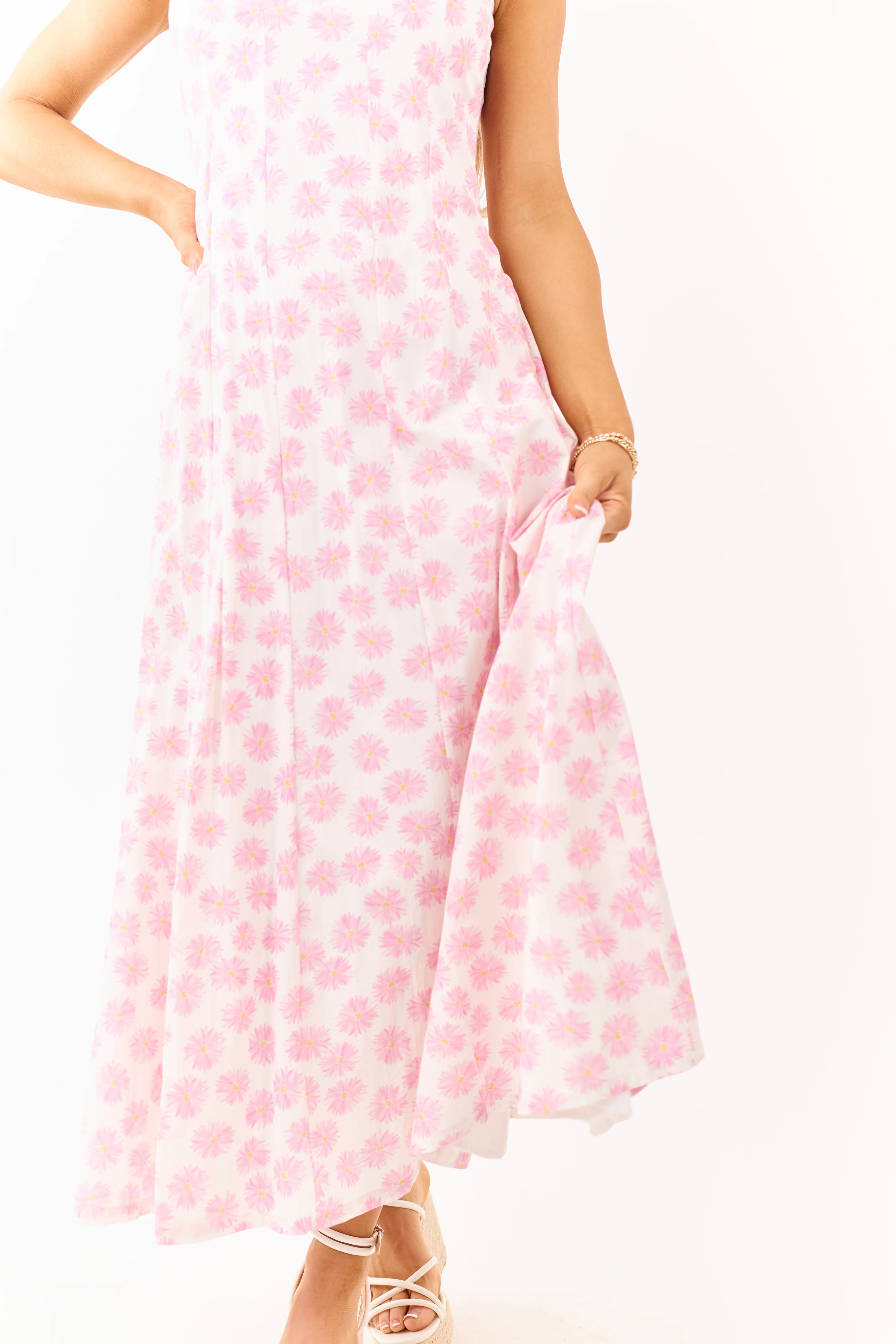 Carnation Cotton Floral Print Sleeveless Maxi Dress - Image 7