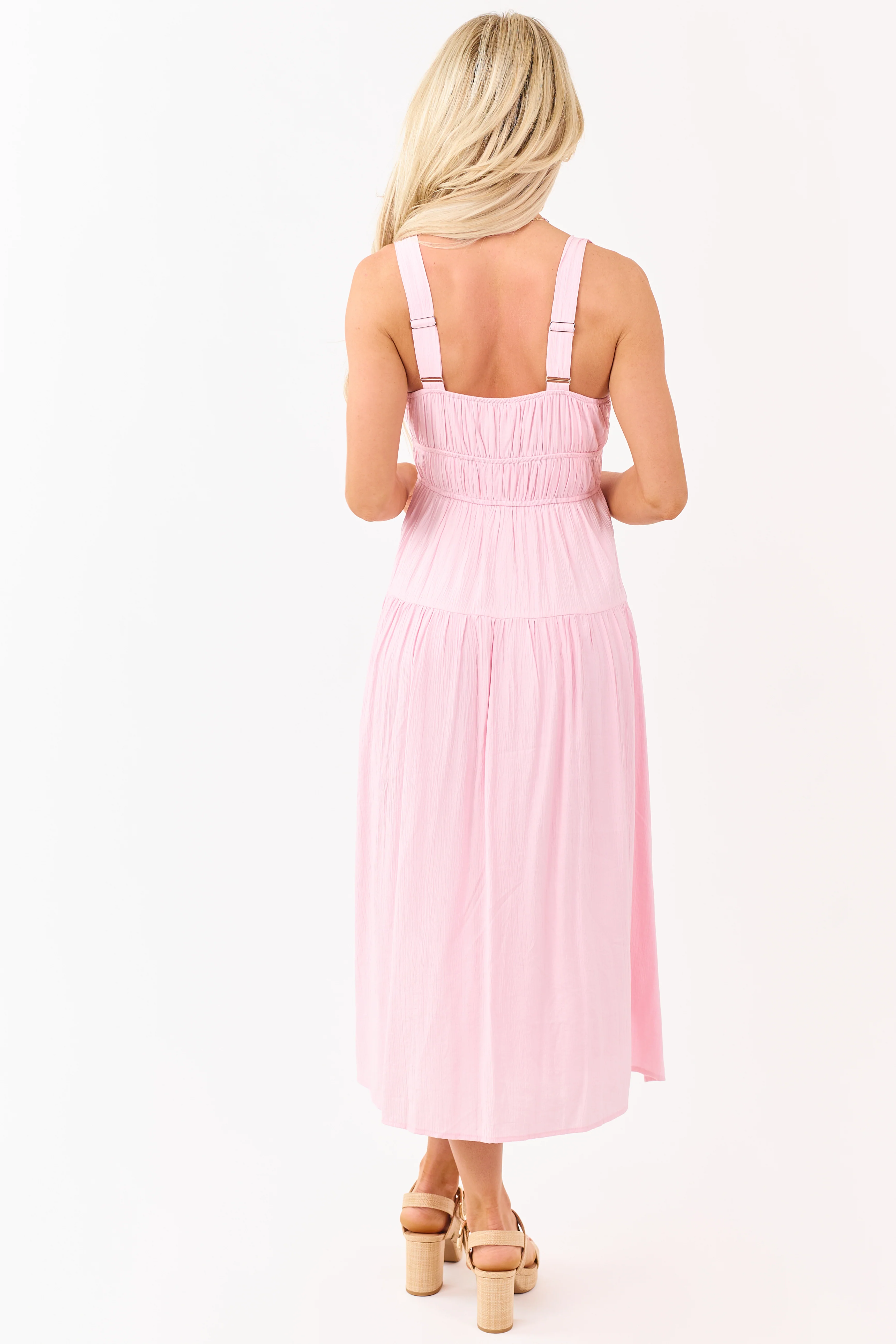 Carnation Elastic Waist Sleeveless Midi Dress - Image 5
