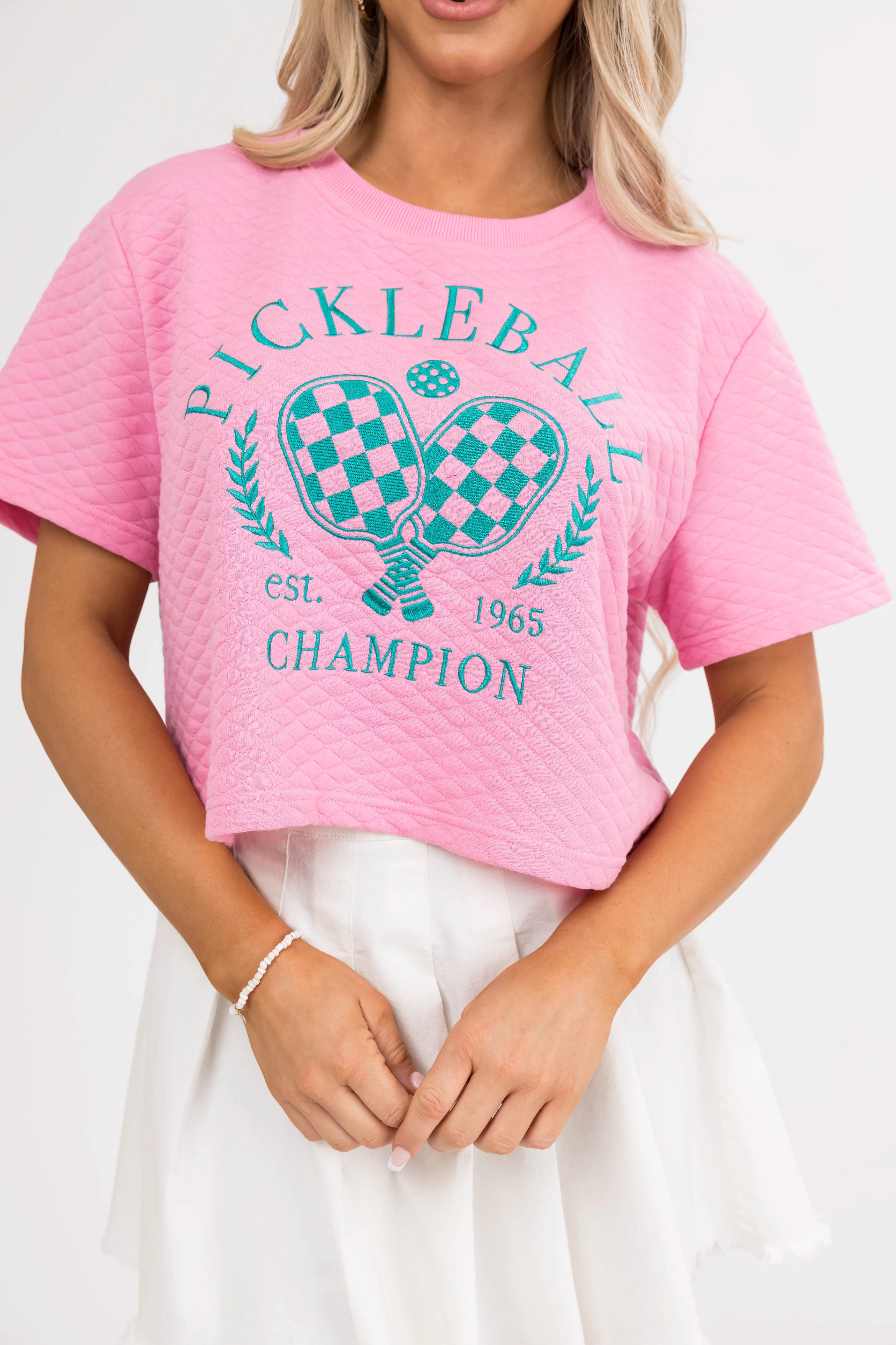 Carnation Quilted 'Pickleball' Graphic Top - Image 3