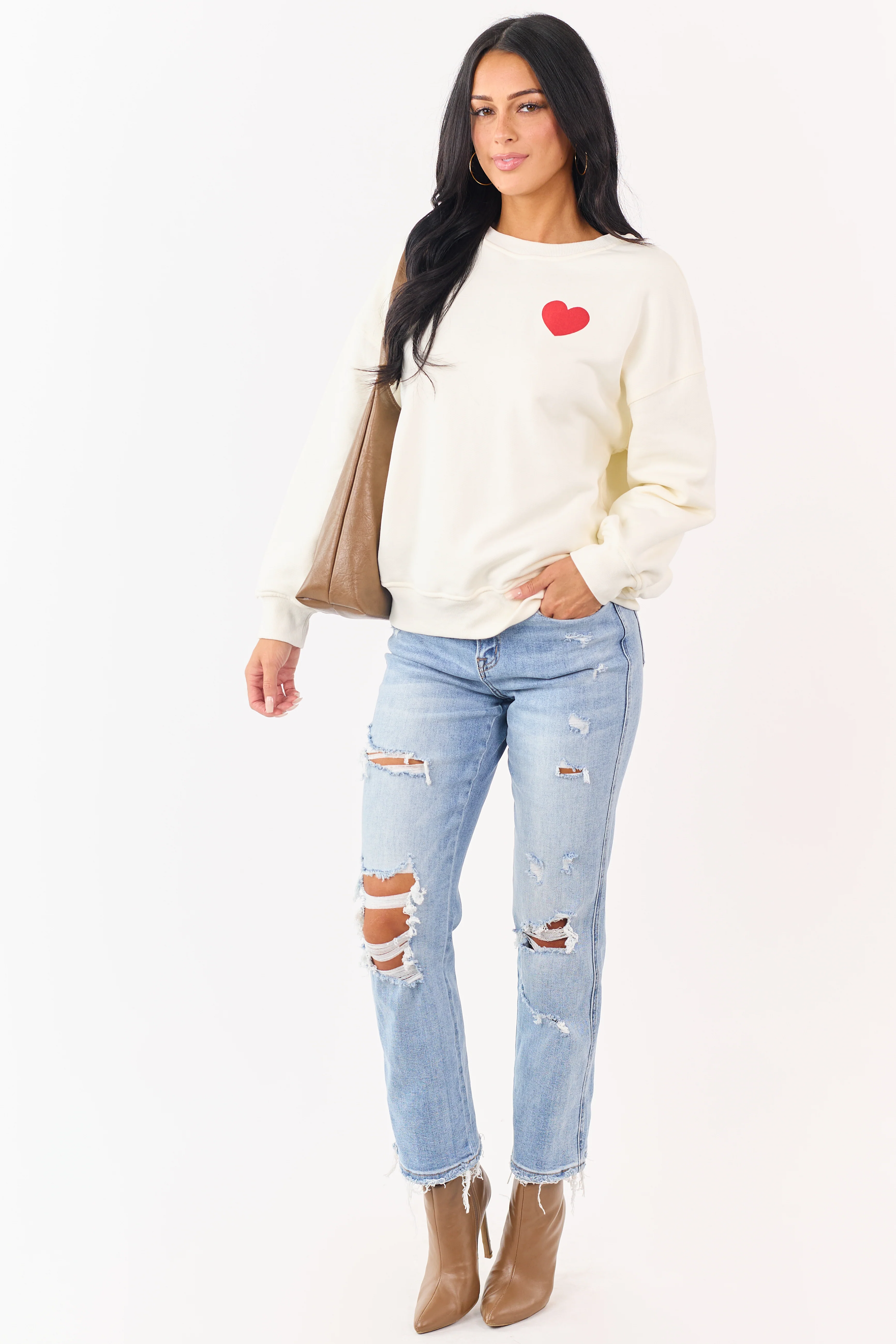 Cream 'I Love You Baby' Long Sleeve Sweatshirt - Image 3