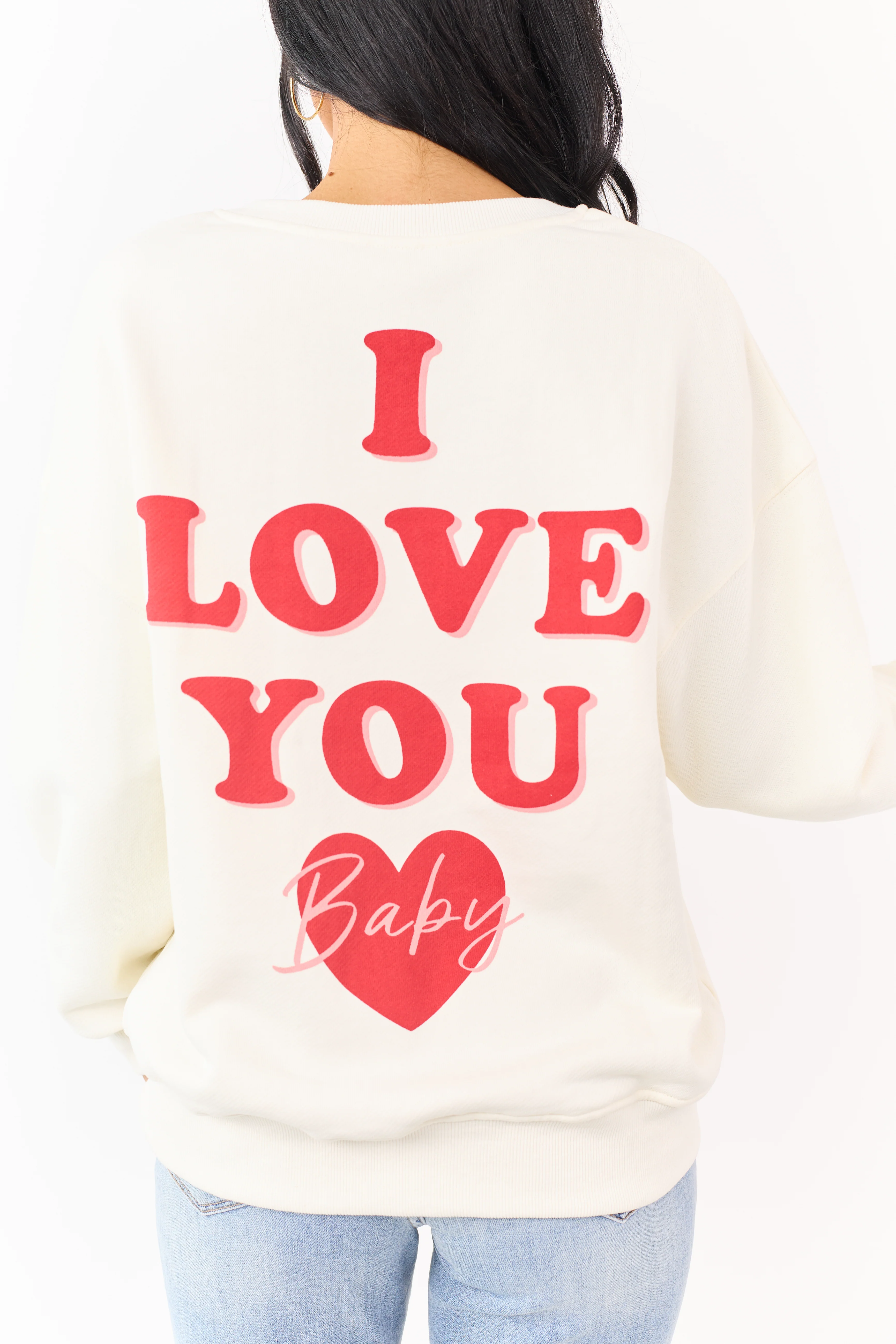Cream 'I Love You Baby' Long Sleeve Sweatshirt - Image 8