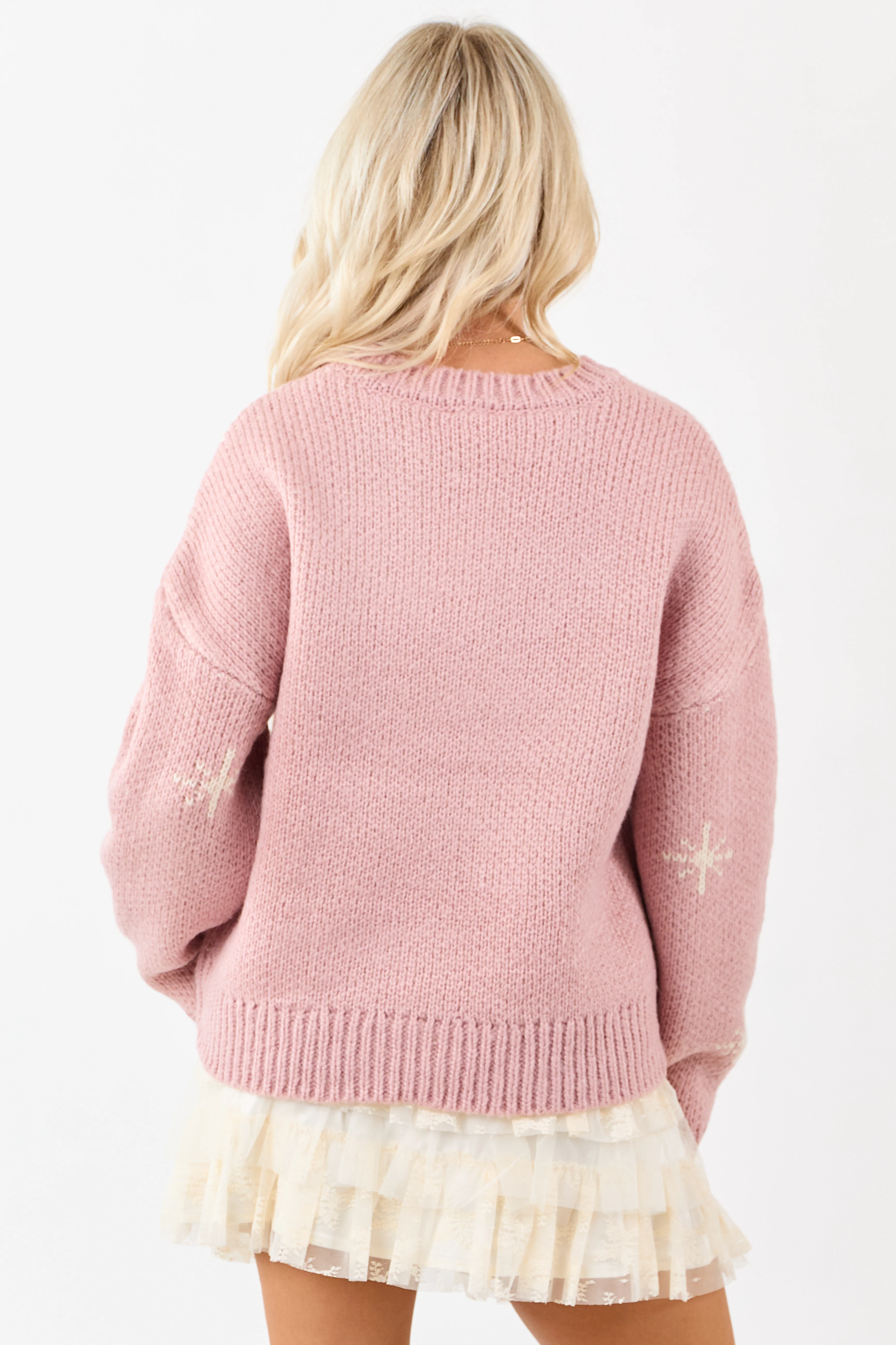 Dusty Blush Cowgirl Boot Graphic Sweater - Image 7