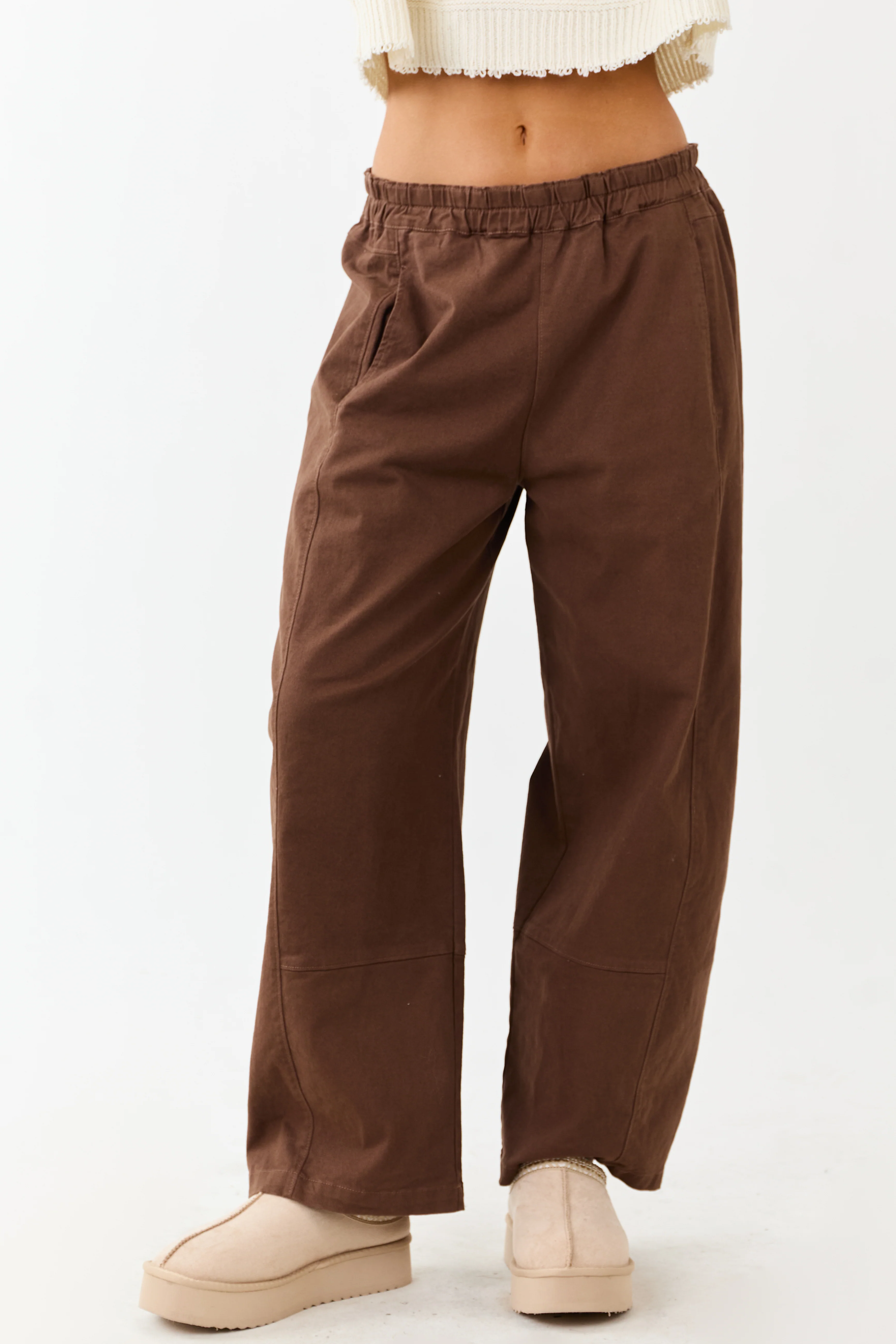Entro Sepia Wide Leg High Rise Denim Pants - Image 2