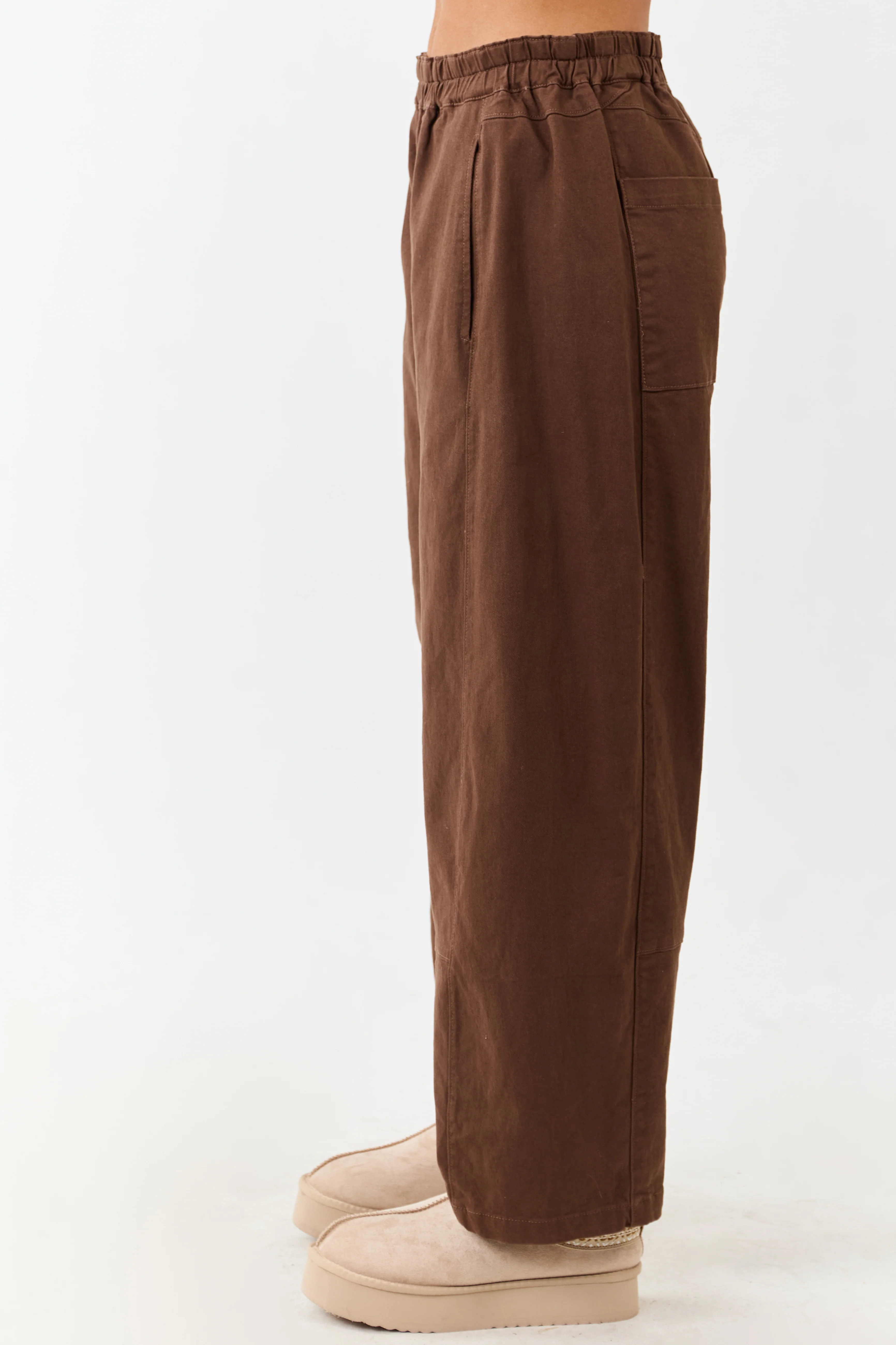 Entro Sepia Wide Leg High Rise Denim Pants - Image 3