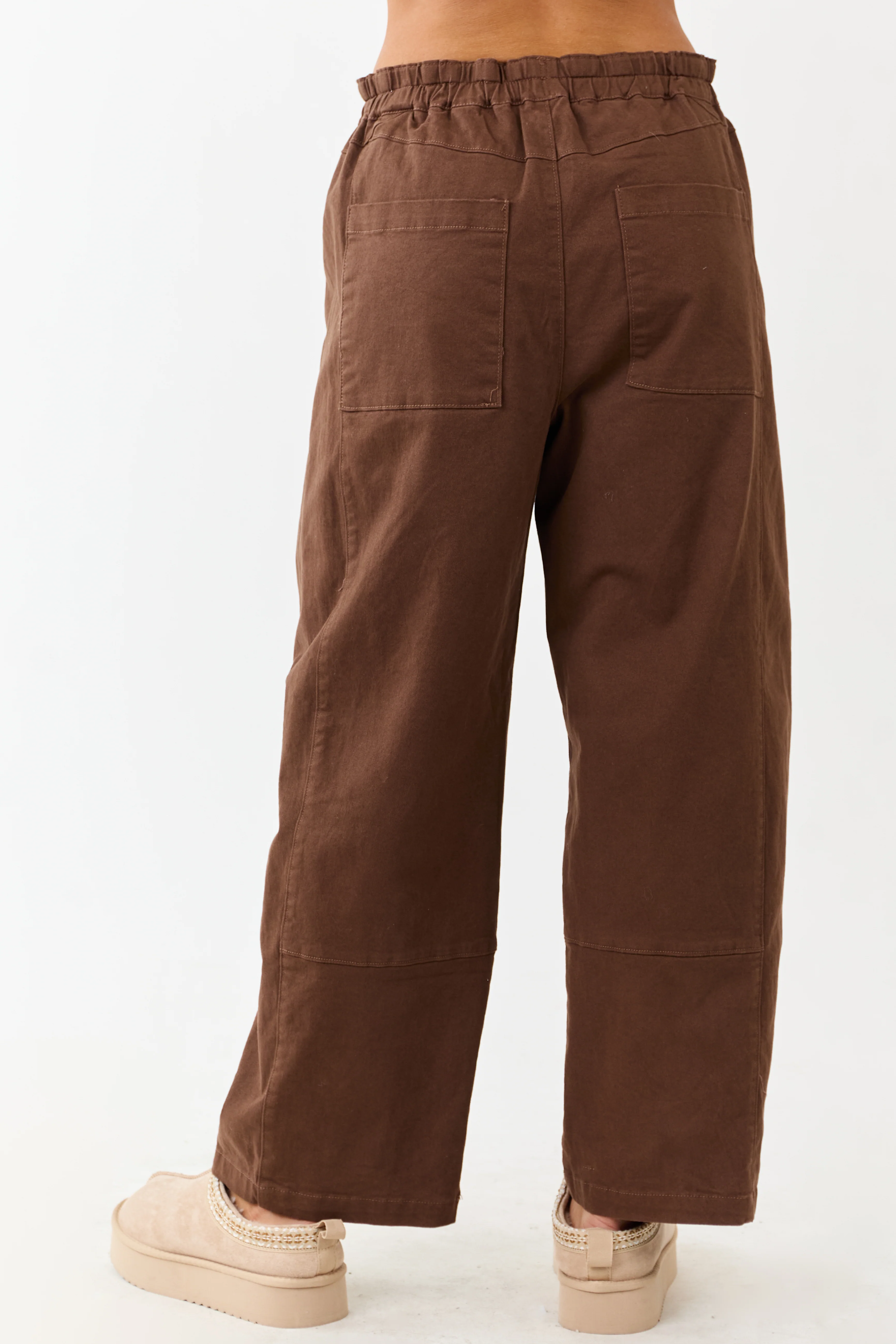 Entro Sepia Wide Leg High Rise Denim Pants - Image 4