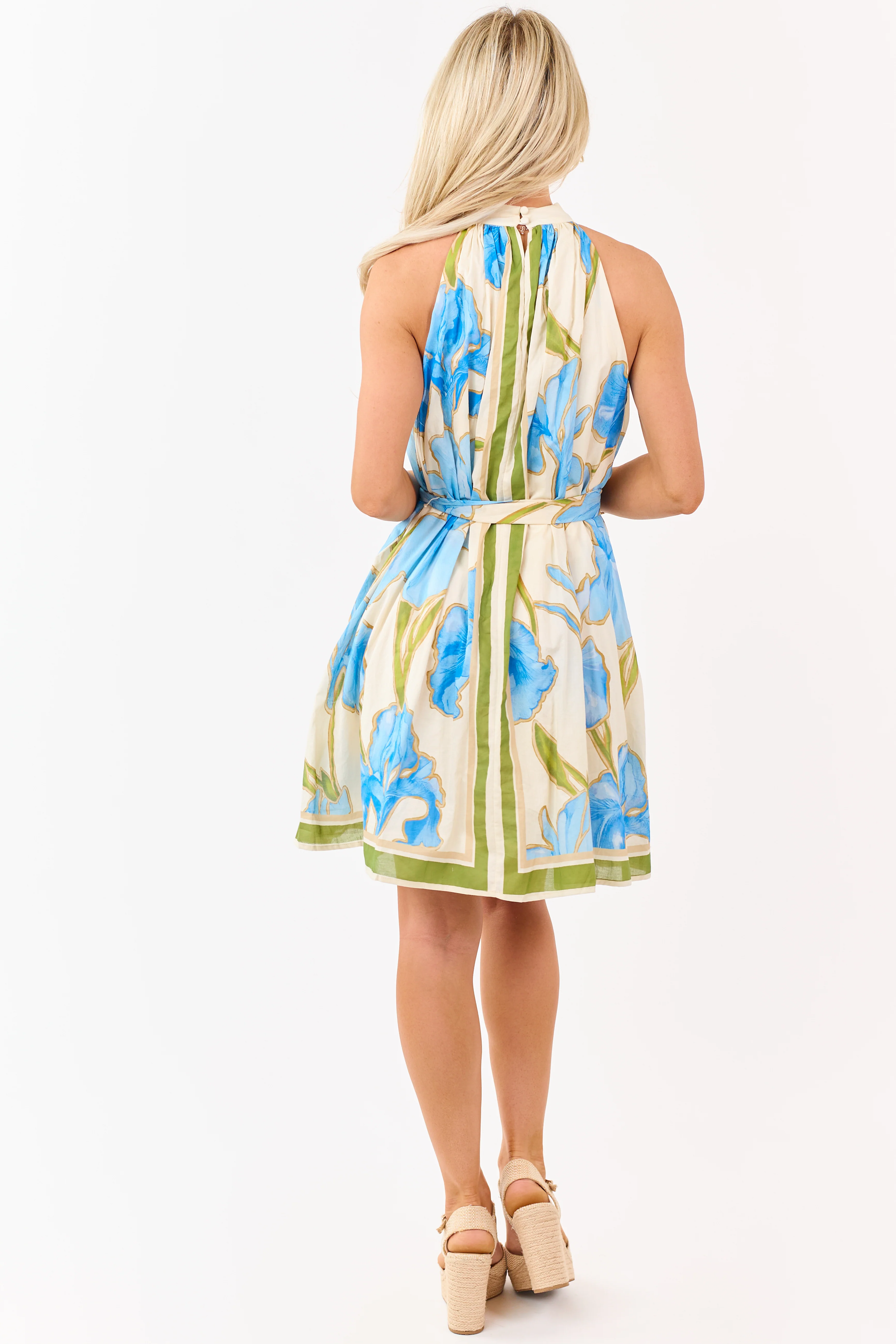 Flying Tomato Cream Cotton Floral Print Mini Dress - Image 5