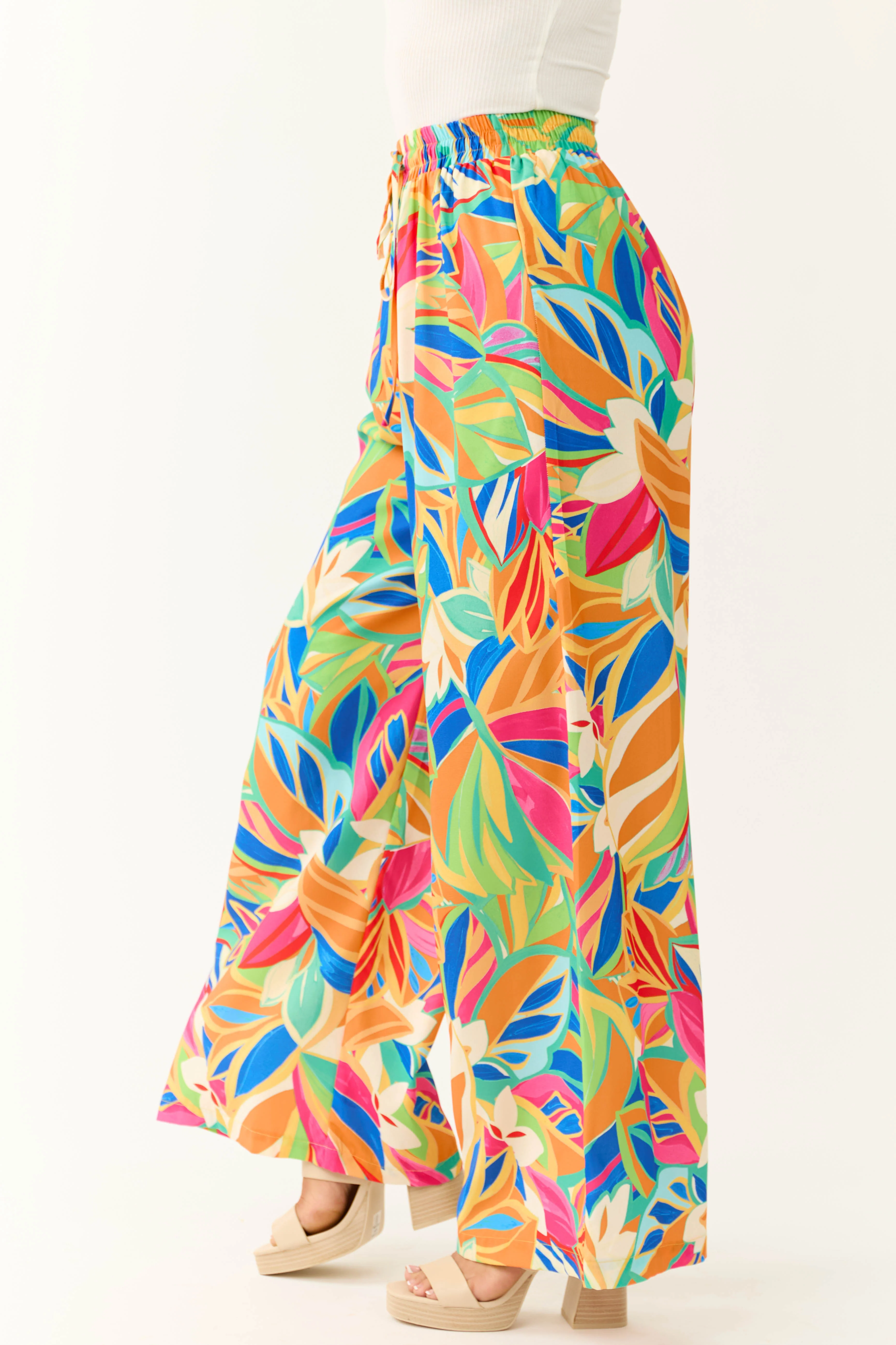 Flying Tomato Tangerine Abstract Print Pants - Image 3