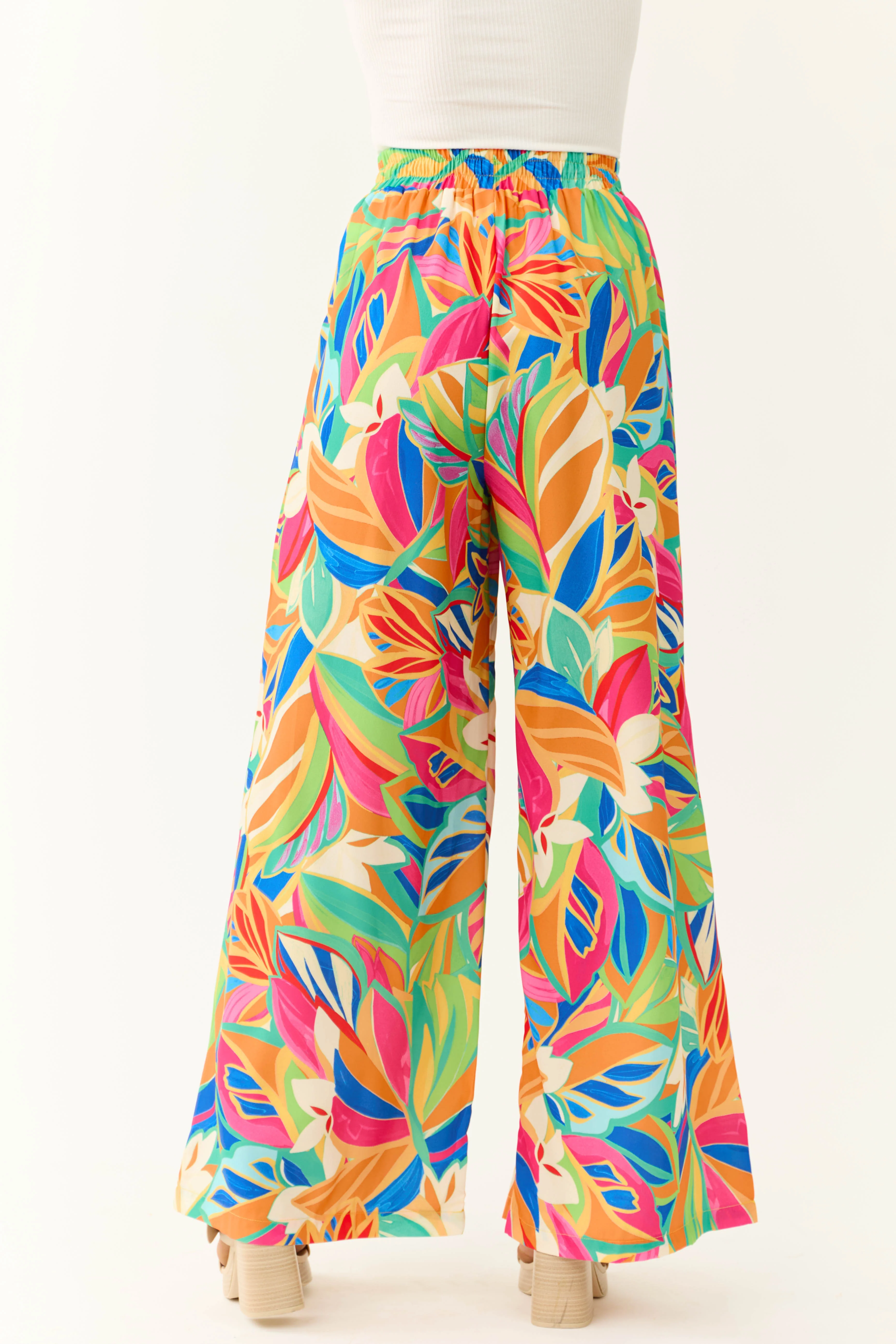 Flying Tomato Tangerine Abstract Print Pants - Image 4