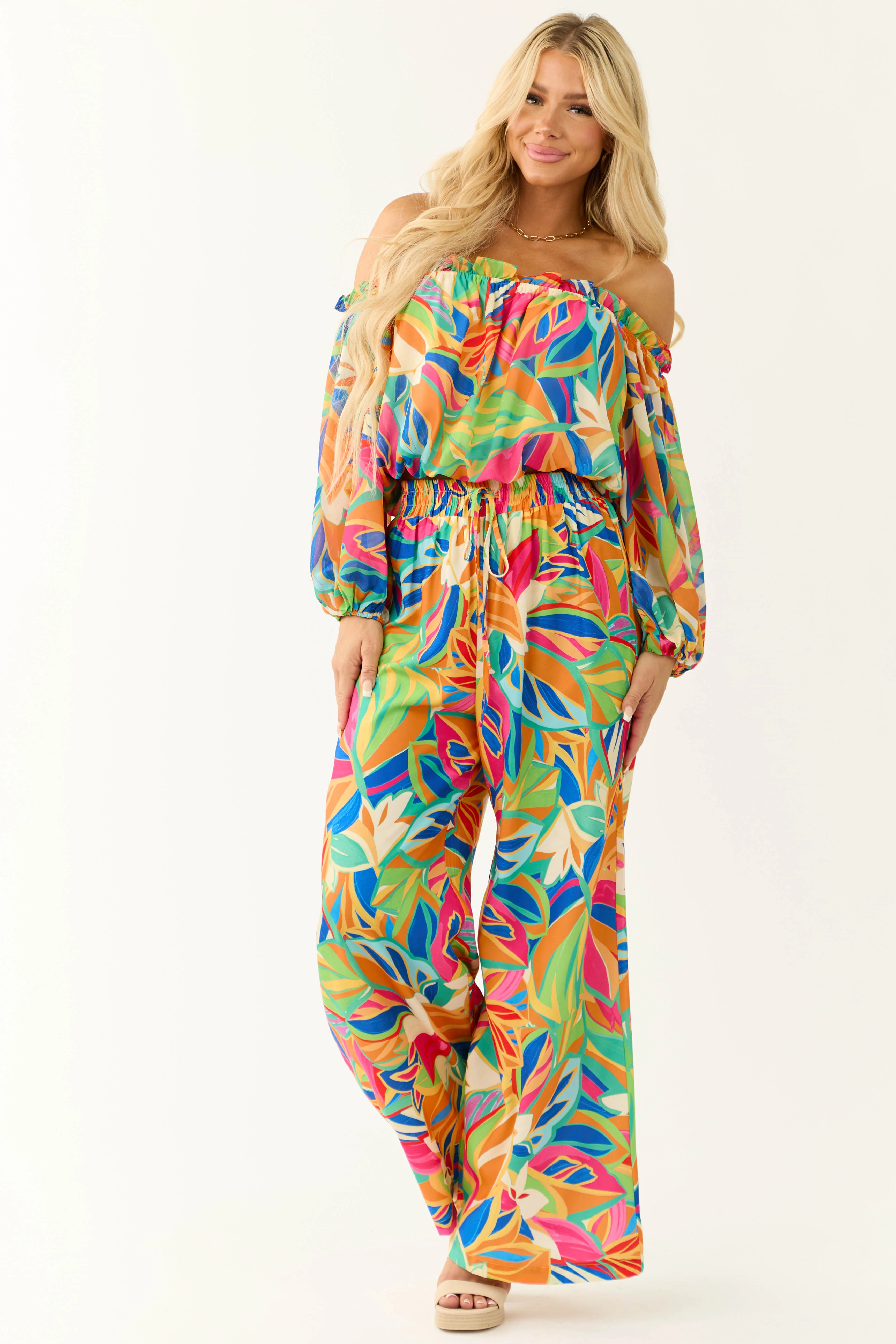 Flying Tomato Tangerine Abstract Print Pants - Image 7
