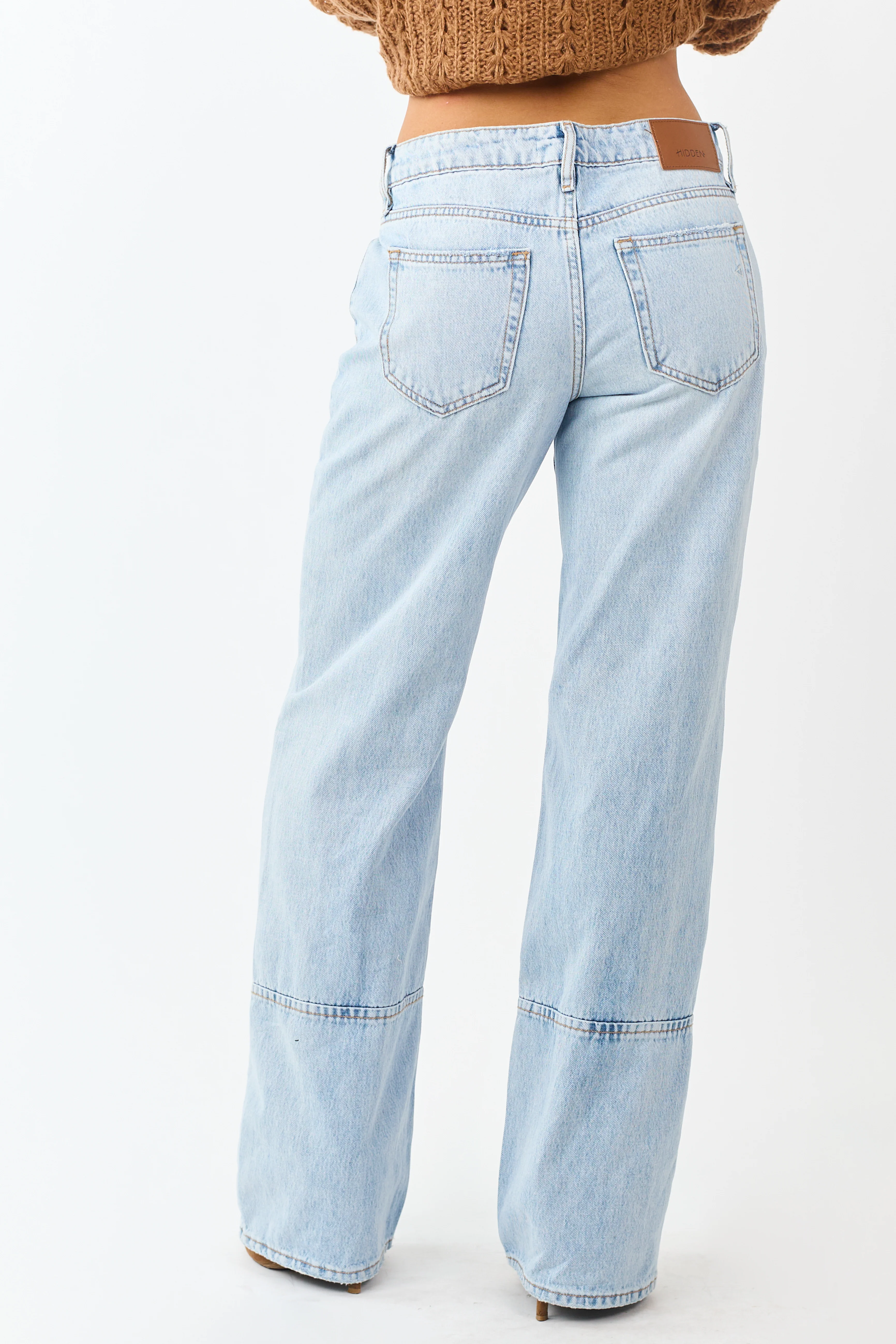 Hidden Light Wash Relaxed Straight Dad Jeans - Image 4