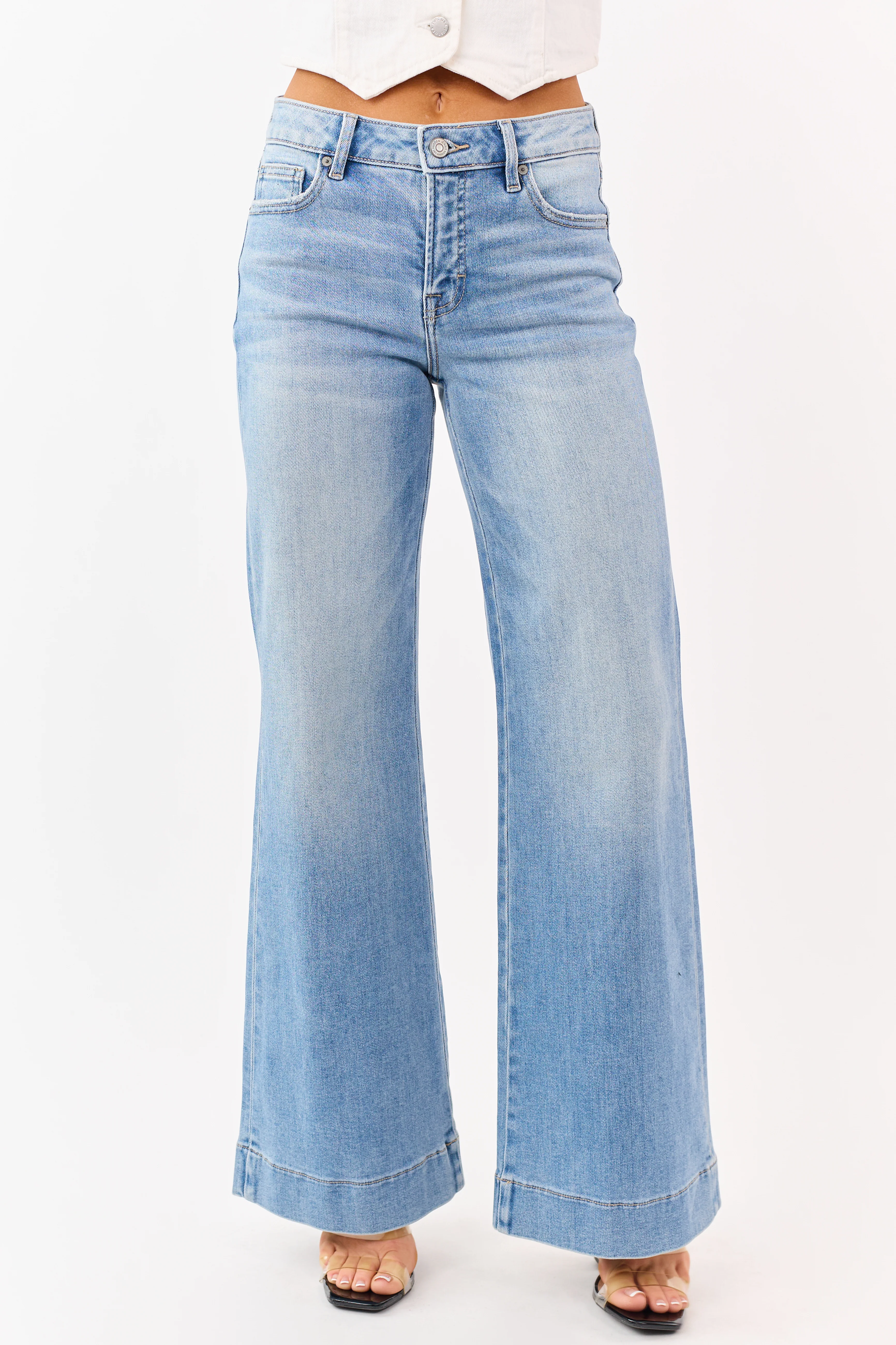 Hidden Premium Light Comfort Flare Star Stretch Jeans - Image 3
