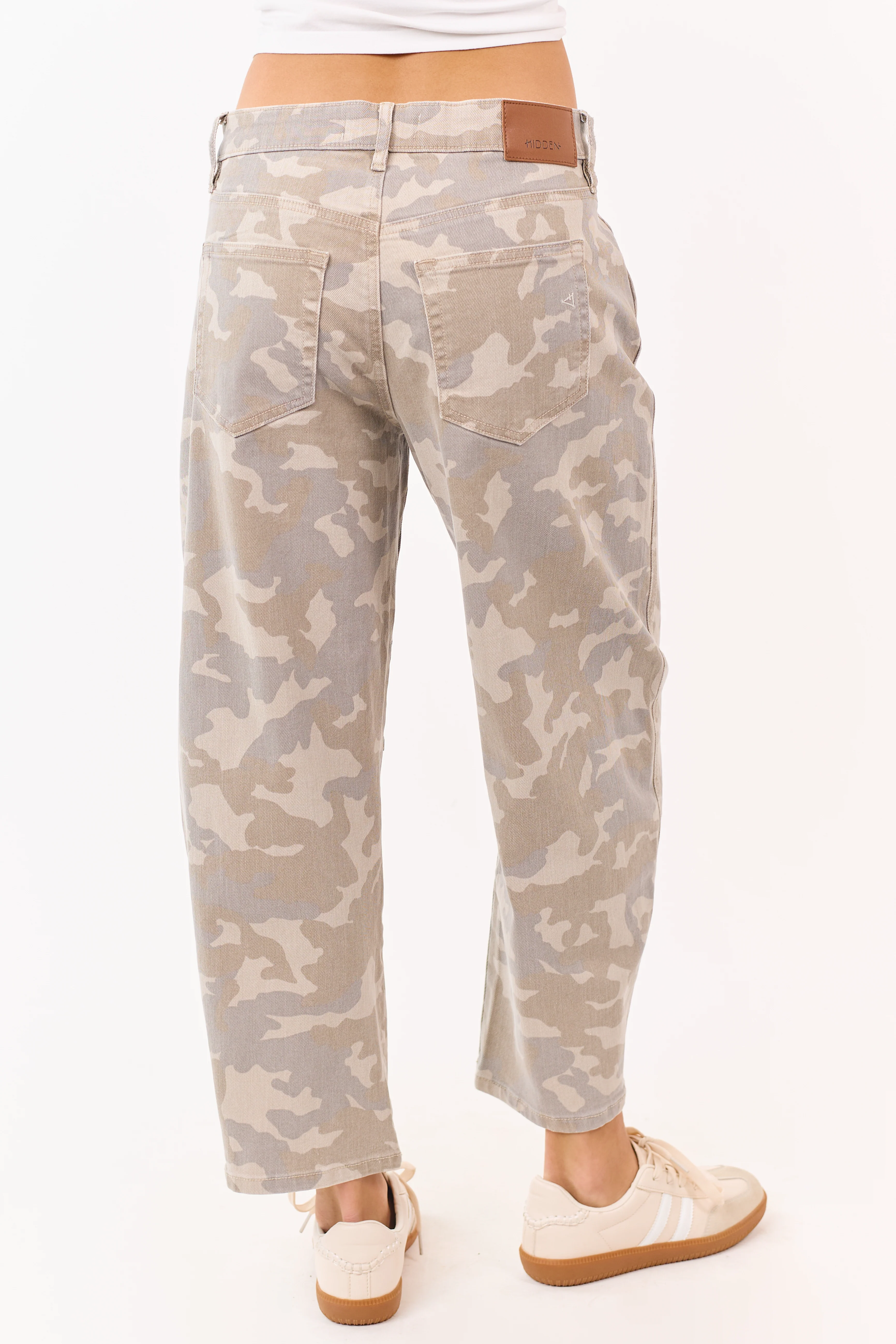 Hidden Premium Oatmeal Camo Low Slung Barrel Jeans - Image 4