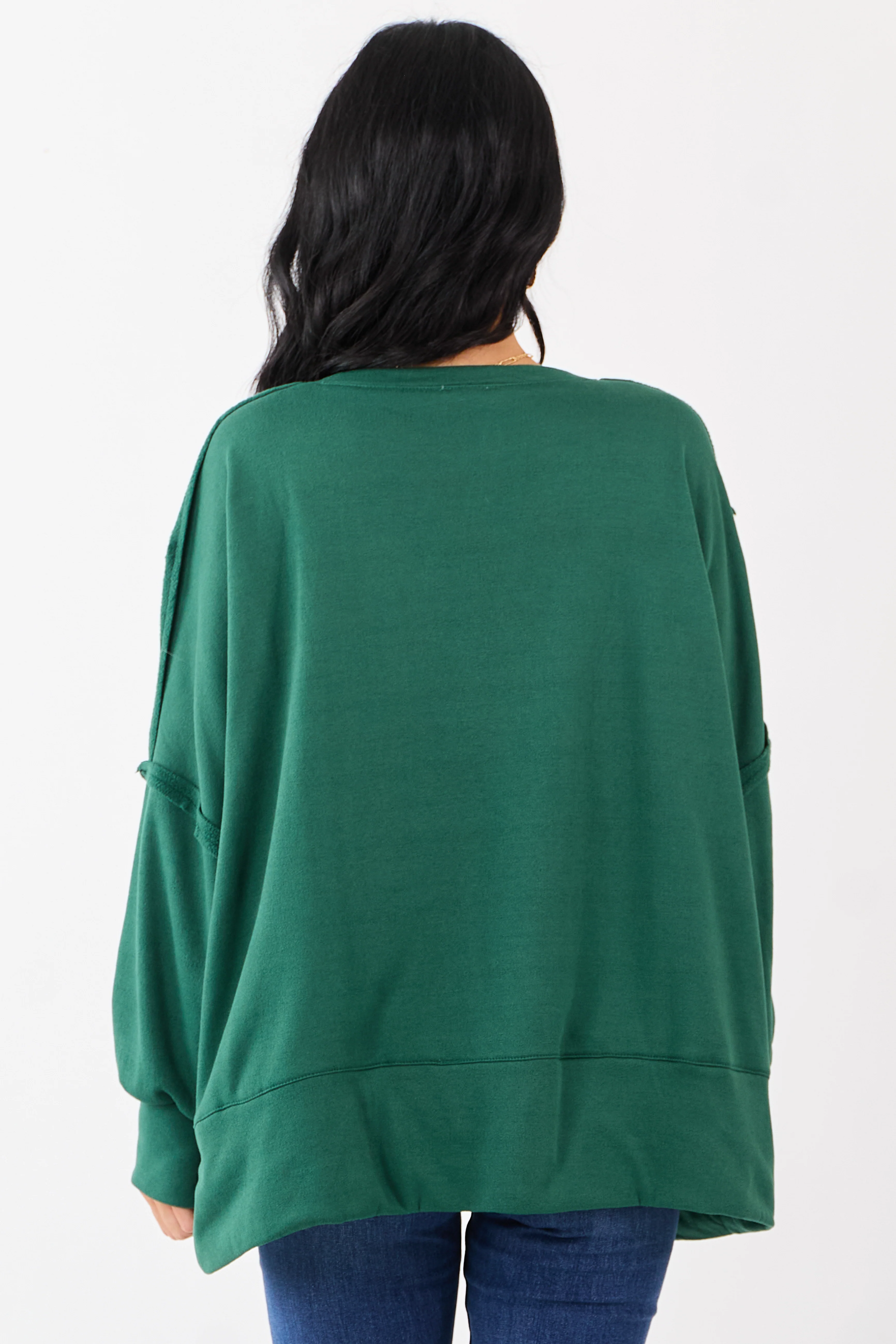 Hunter Green 'Holly Jolly' Plaid Lettering Fleece Top - Image 5