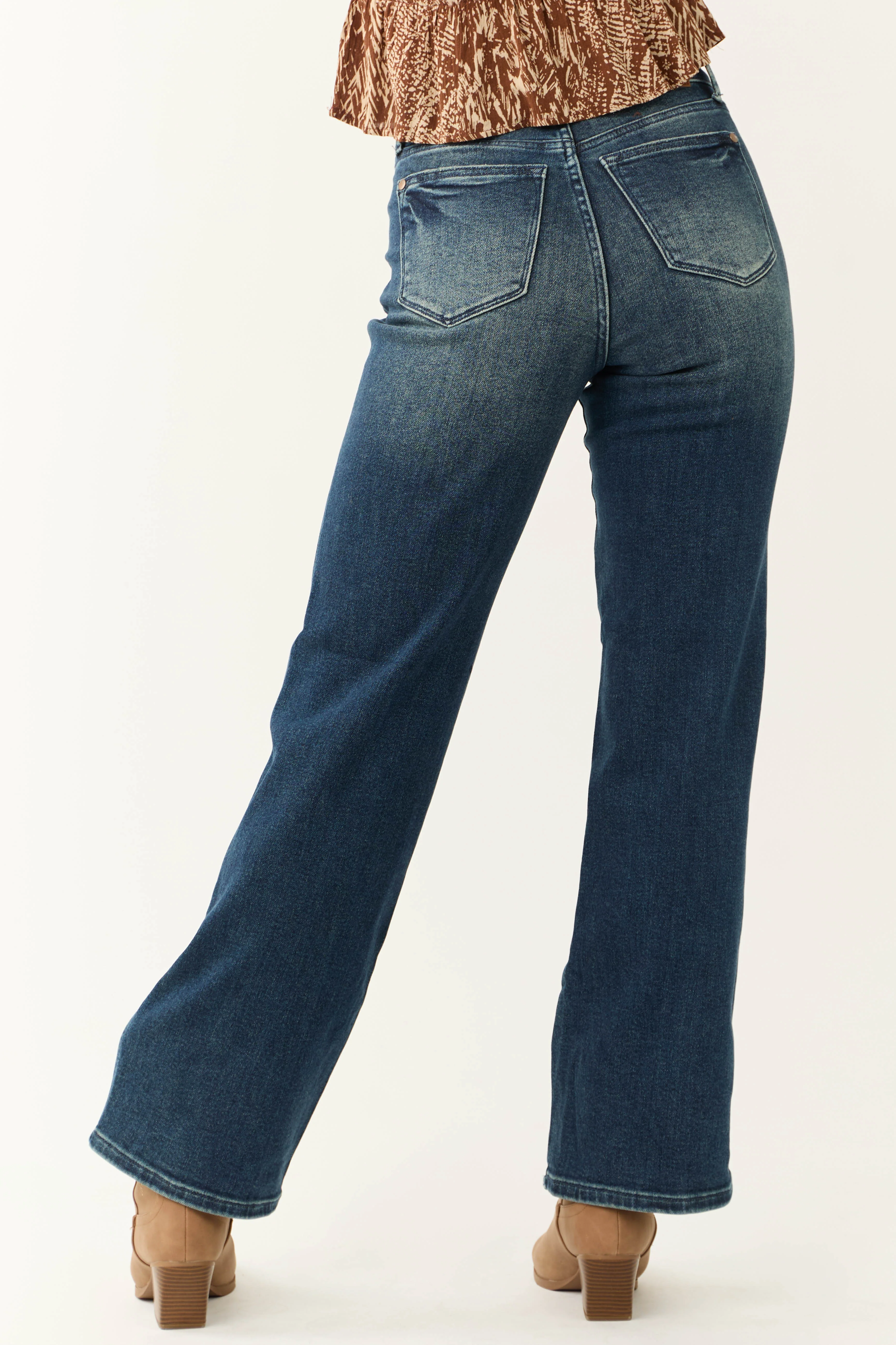 Judy Blue Dark Wash Embroidered Detail Jeans - Image 5
