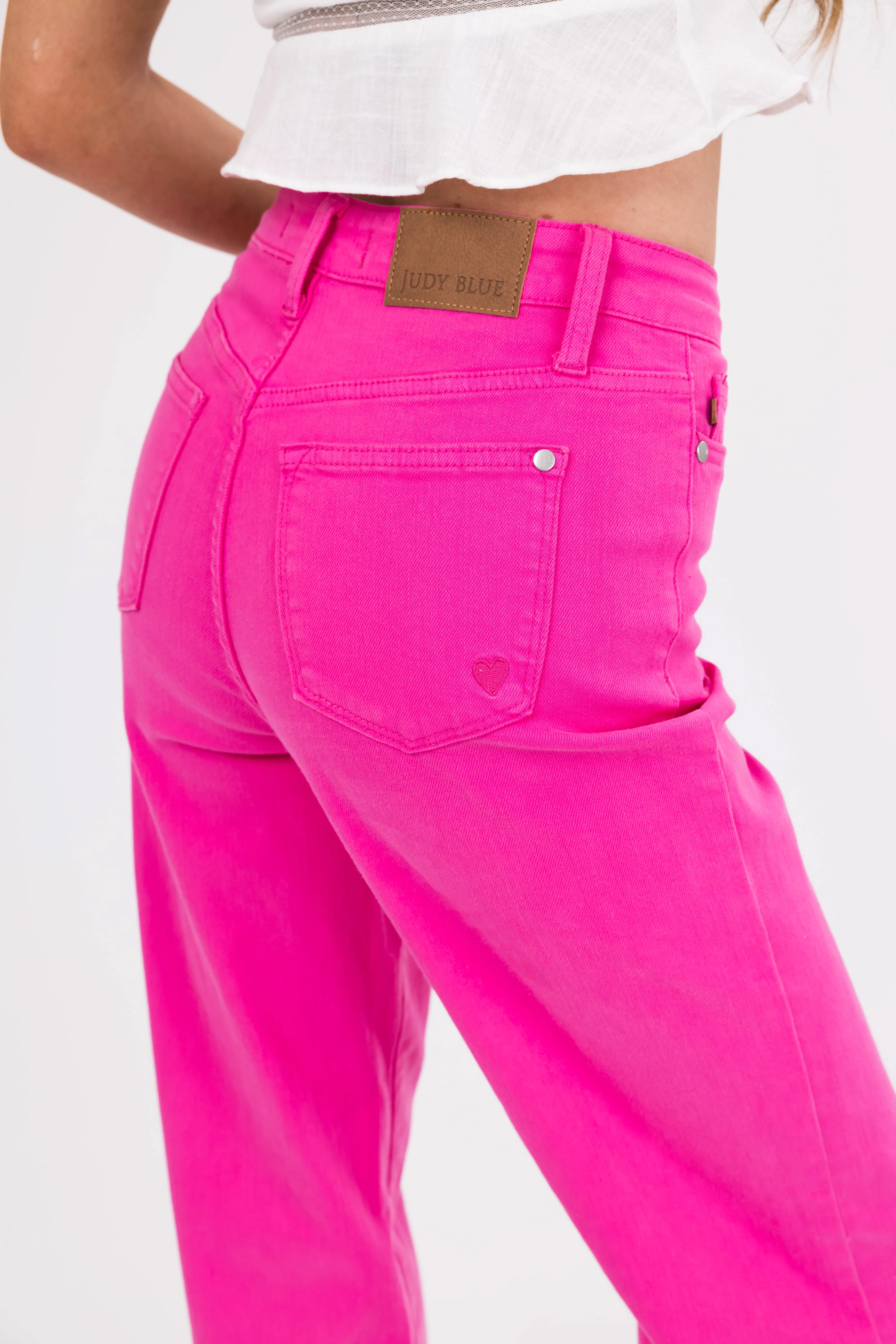 Judy Blue Magenta 90's Straight Leg Jeans - Image 6
