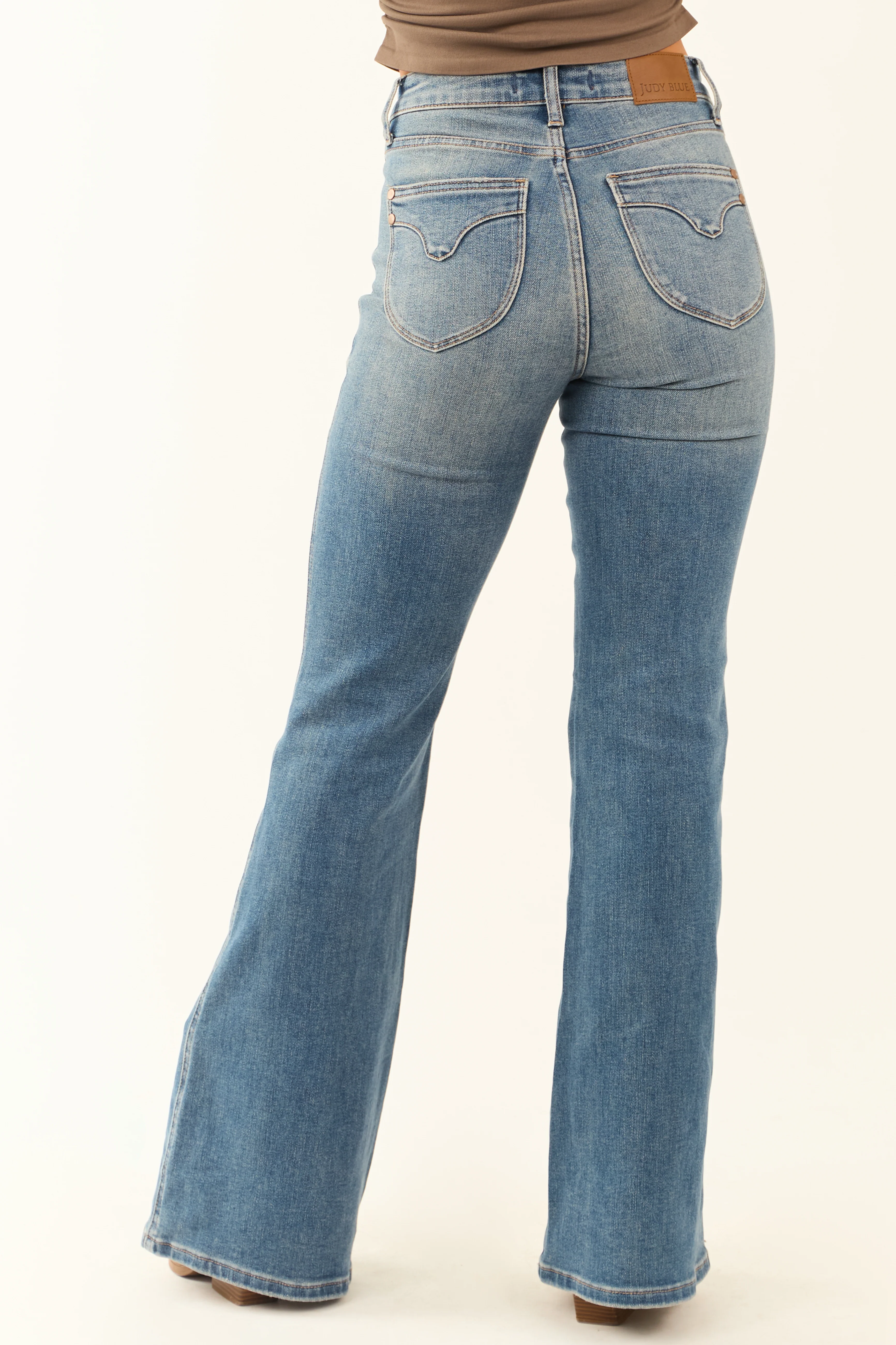 Judy Blue Medium Tummy Control Stretchy Flare Jeans - Image 5
