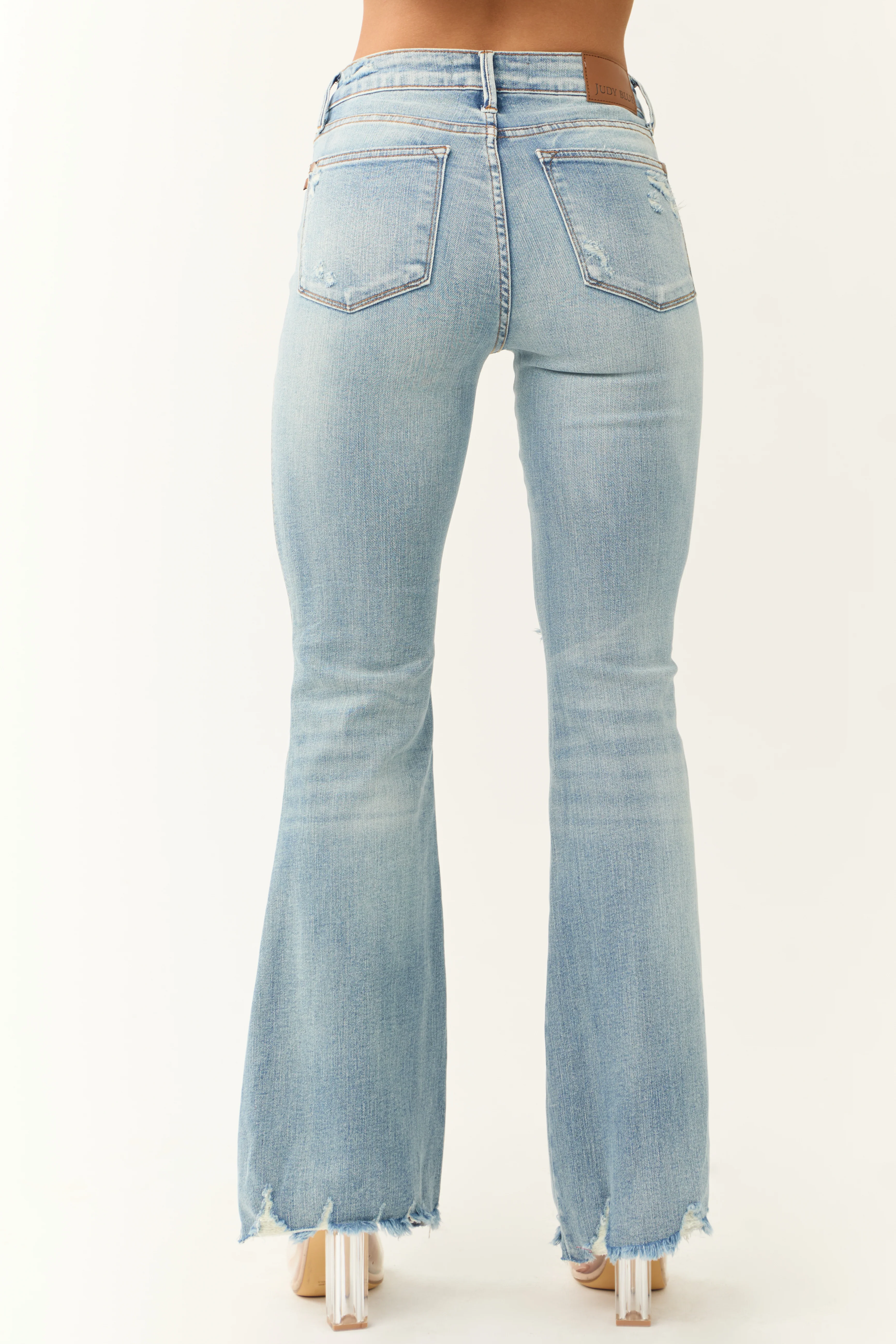 Judy Blue Tummy Control Medium Wash Flare Jeans - Image 4