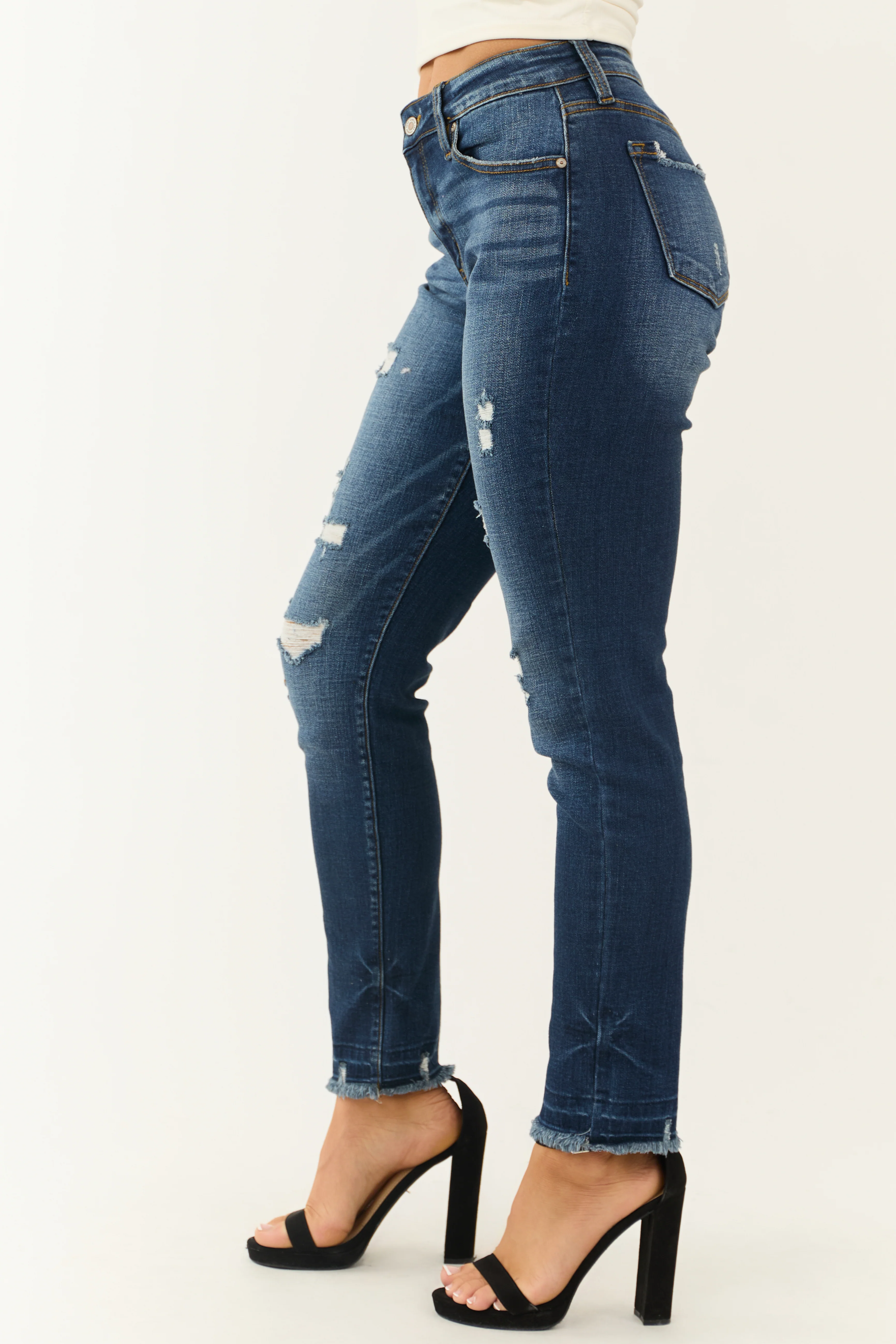 KanCan Dark Wash High Rise Skinny Jeans - Image 3