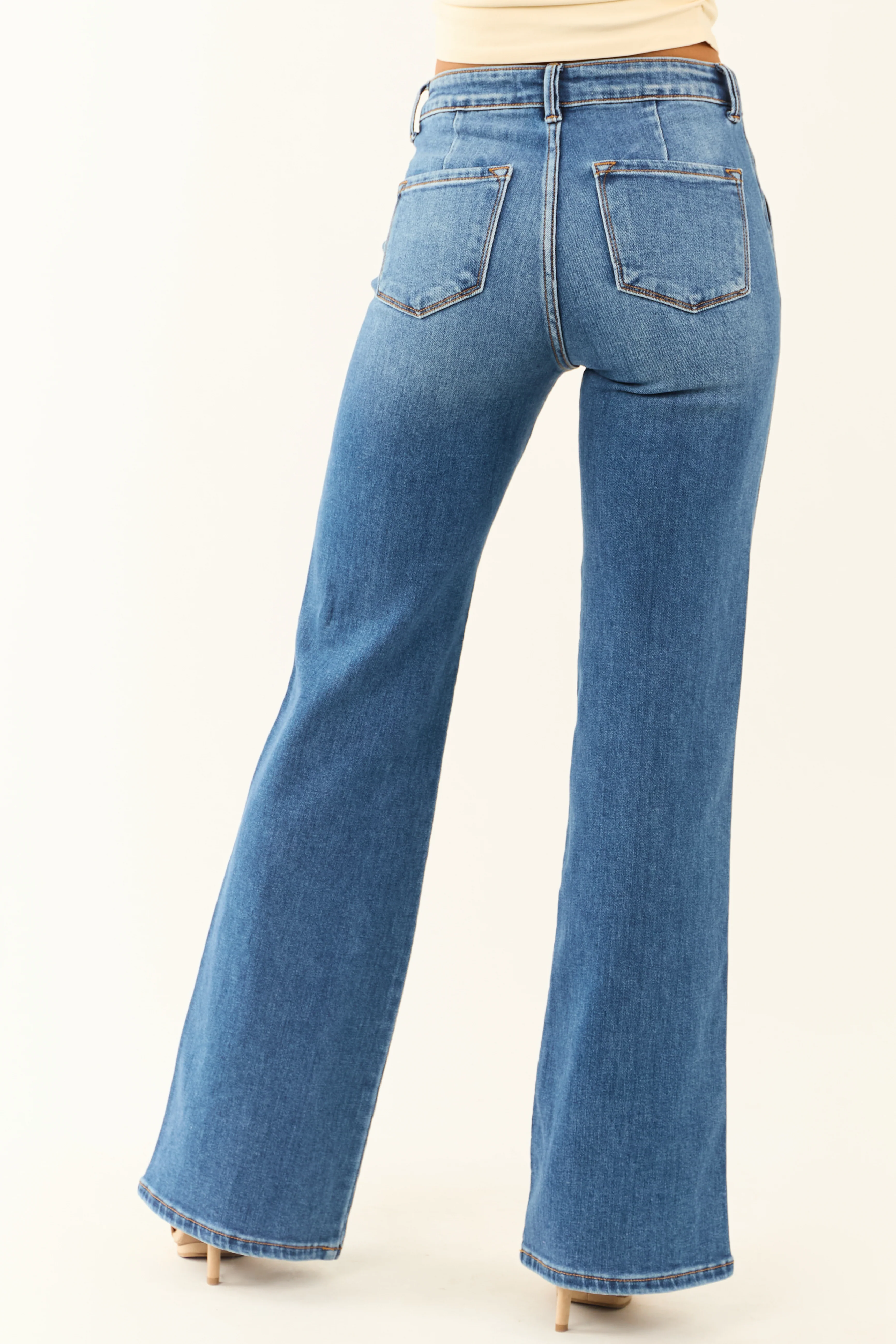 KanCan Medium Wash Ultra High Rise Flare Jeans - Image 10