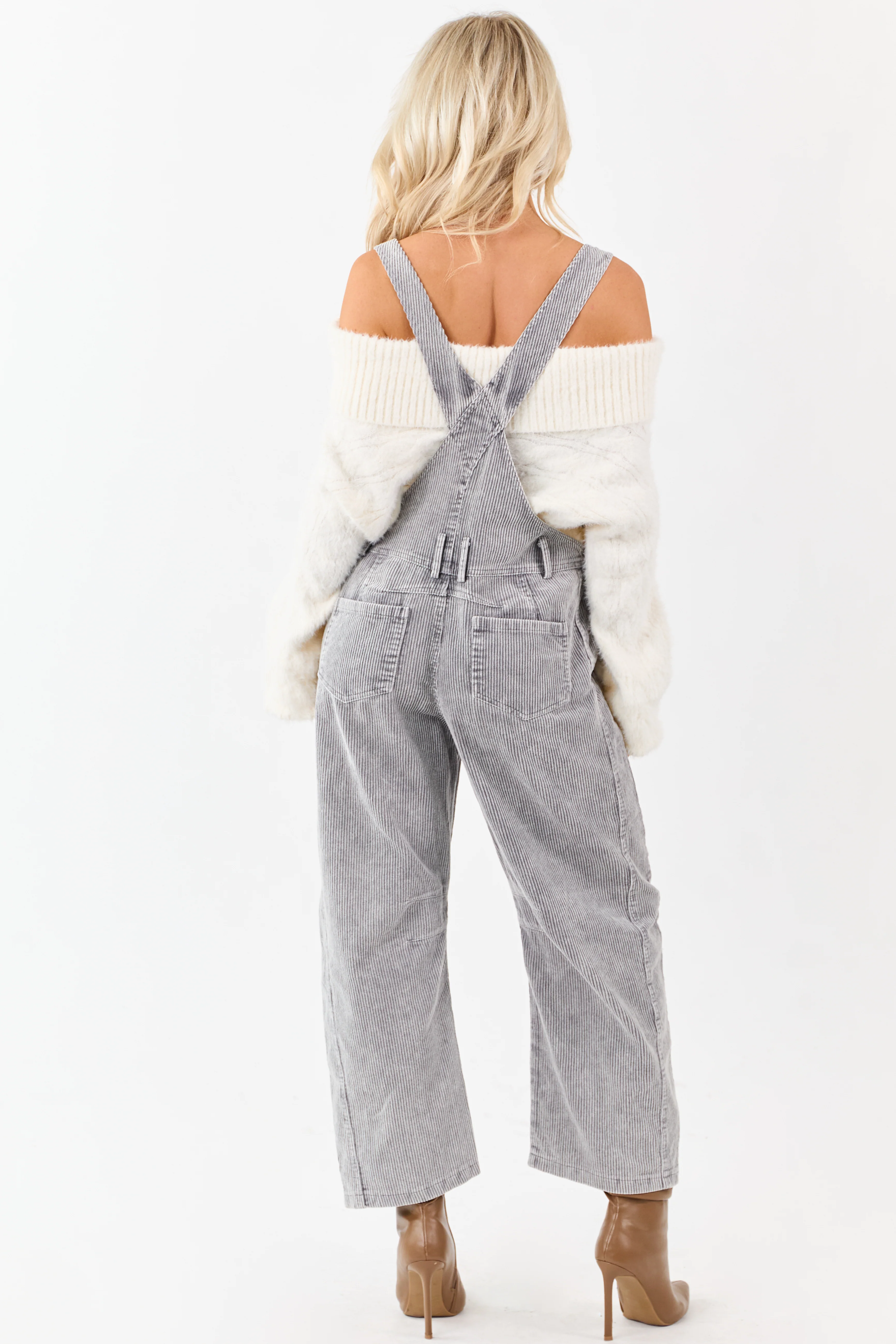 Lovelo Graphite Corduroy Straight Leg Overalls - Image 7