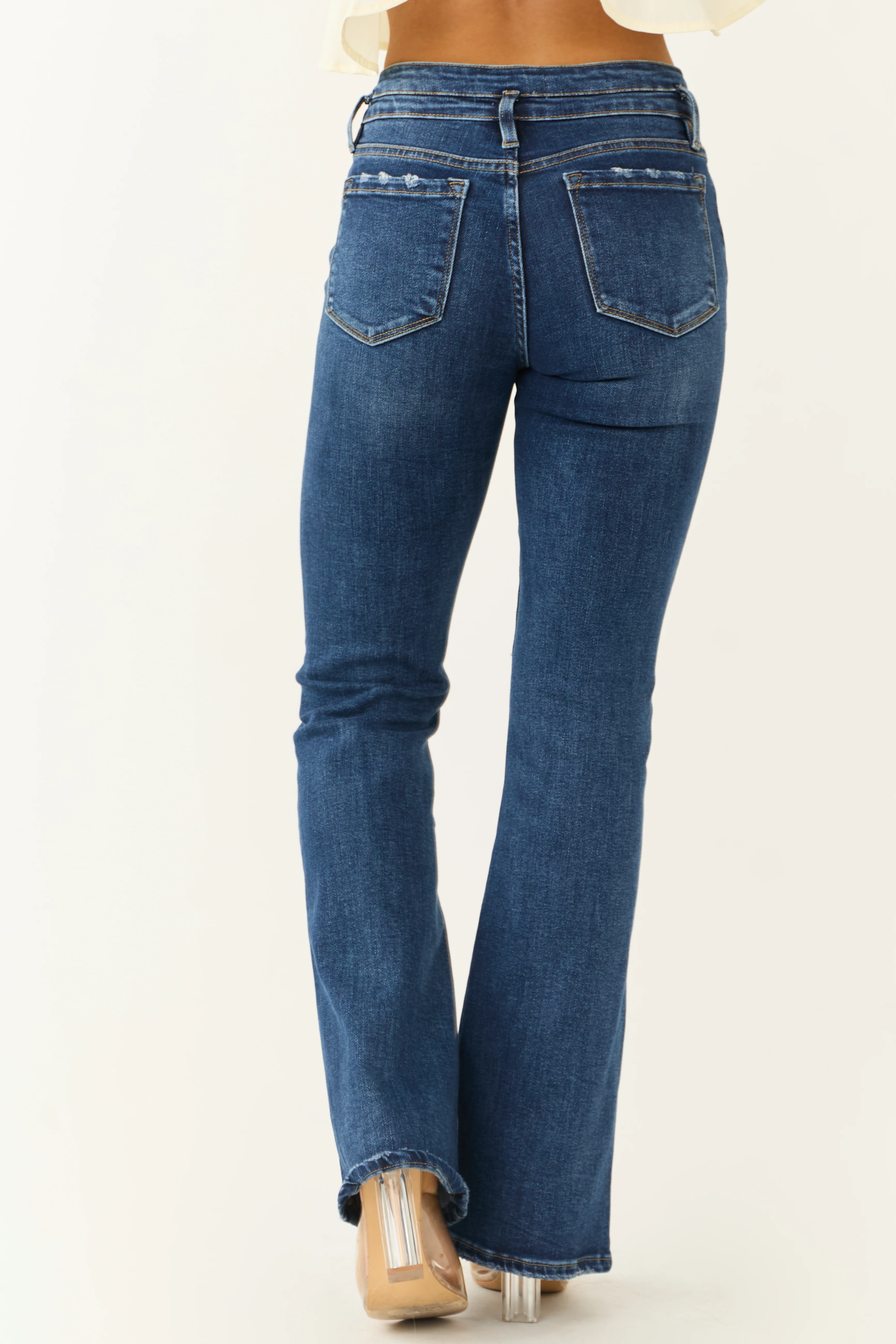 Lovervet High Rise Front Seam Split Jeans - Image 5