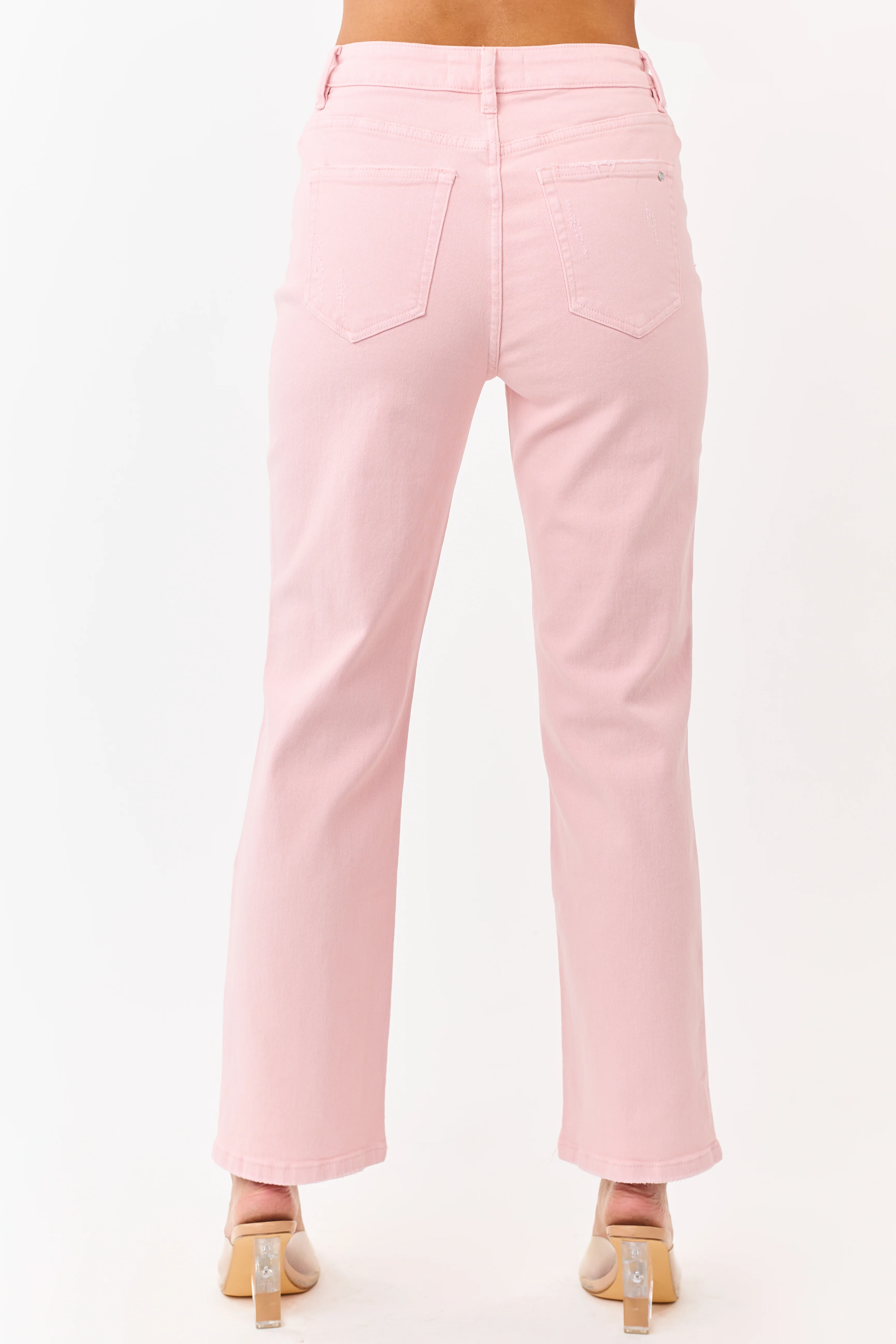 Mica Denim Cherry Blossom Stretchy Straight Jeans - Image 4