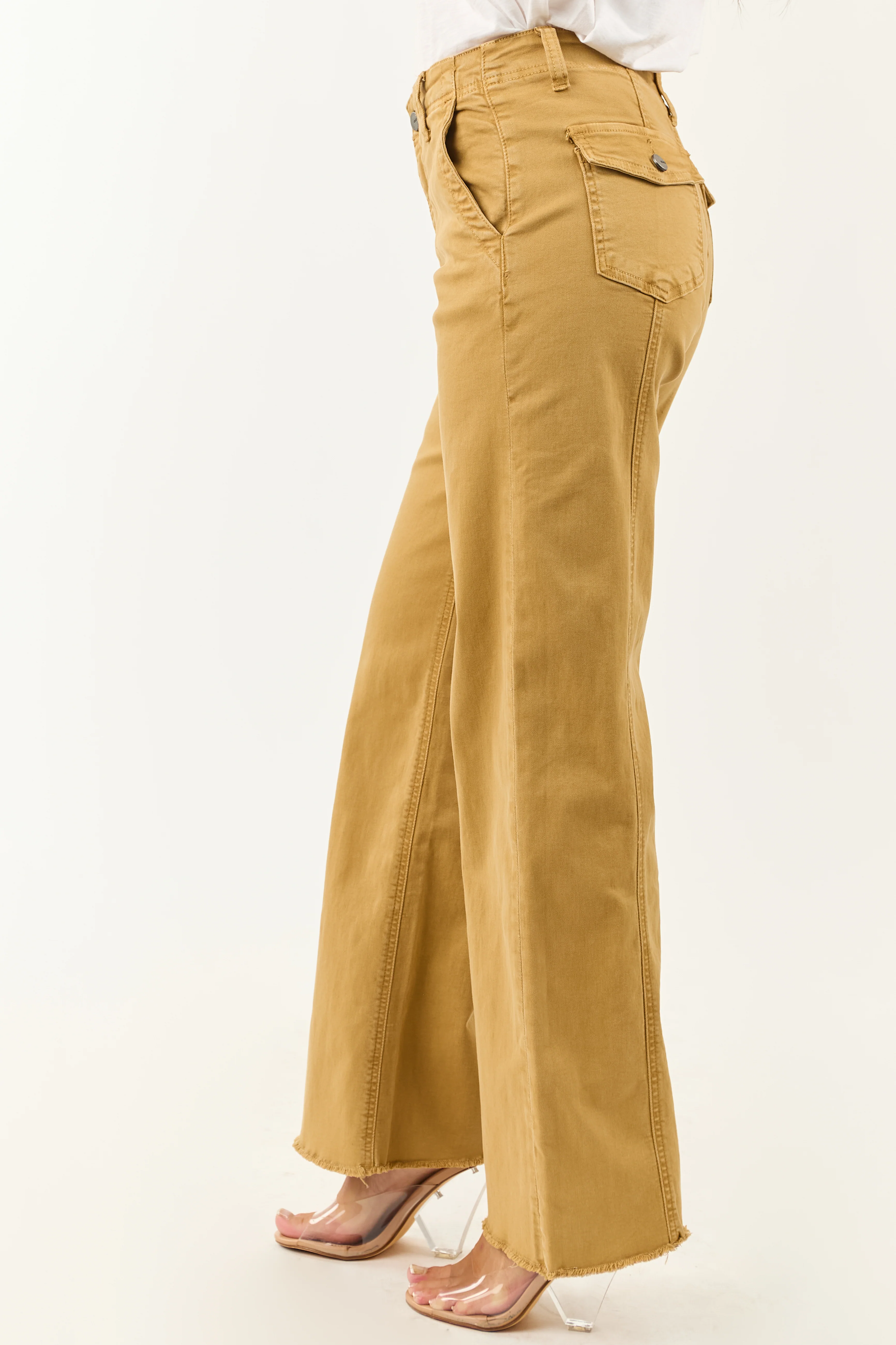 Mica Denim Desert Wide Leg High Rise Stretchy Jeans - Image 3