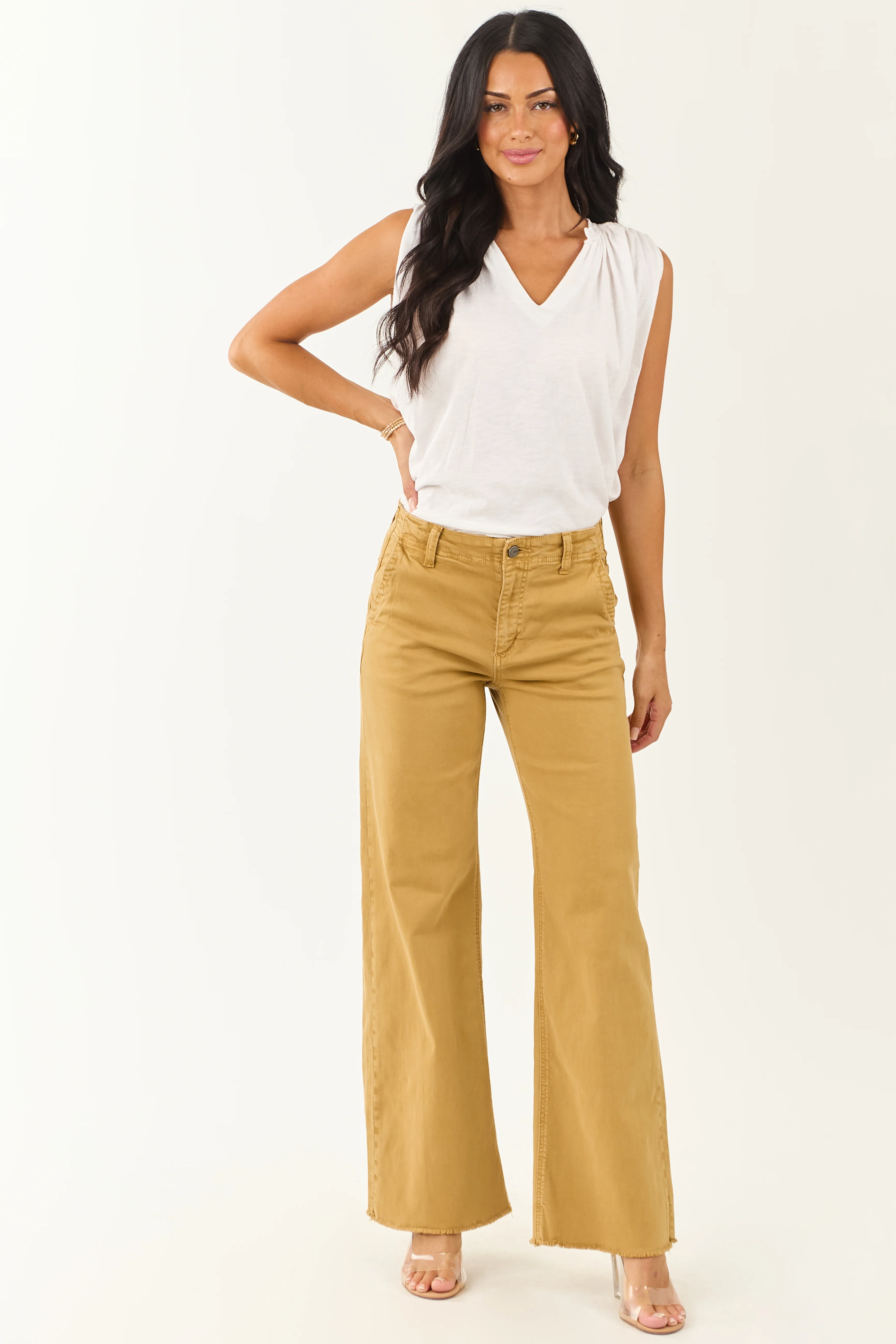 Mica Denim Desert Wide Leg High Rise Stretchy Jeans - Image 5