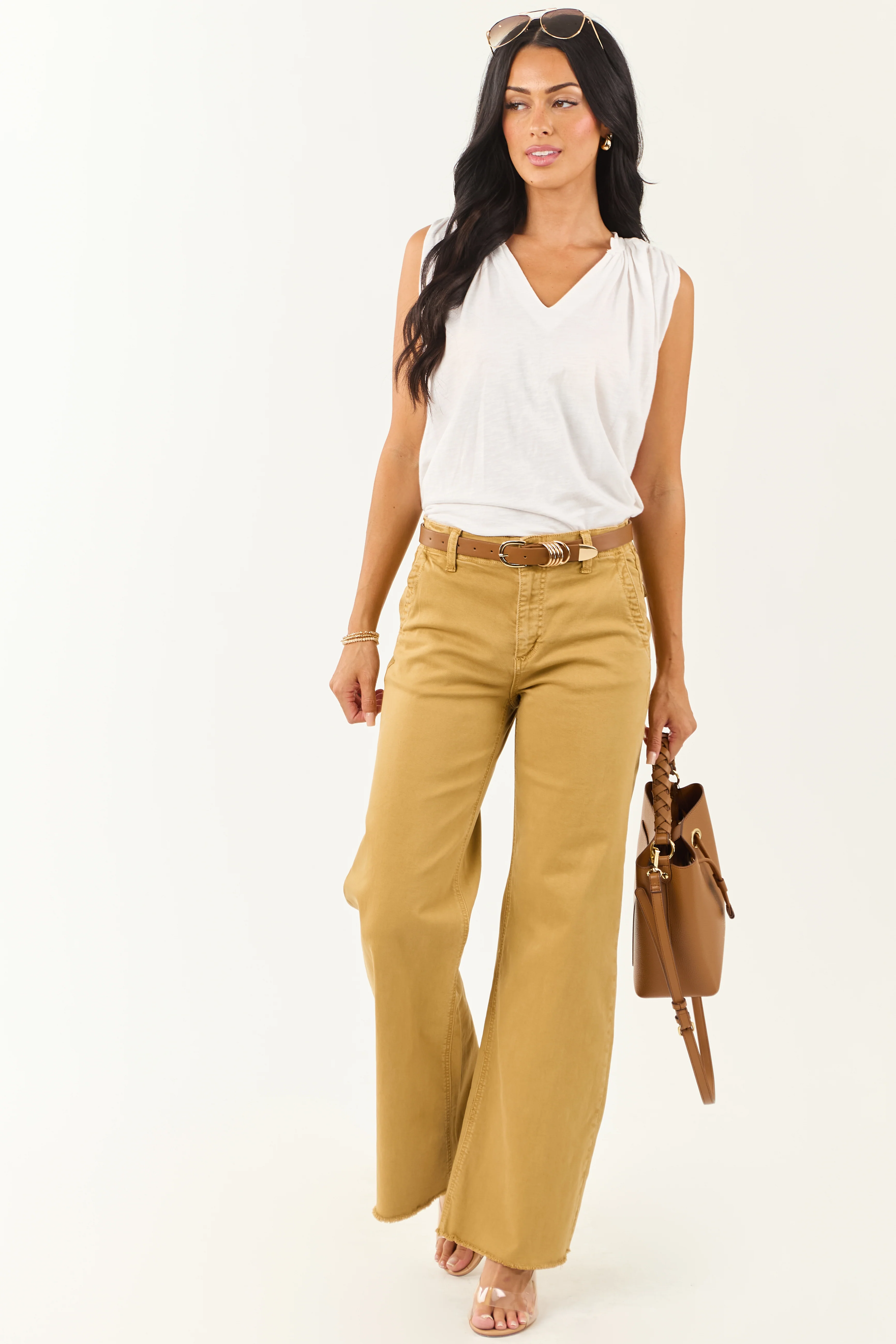 Mica Denim Desert Wide Leg High Rise Stretchy Jeans - Image 7