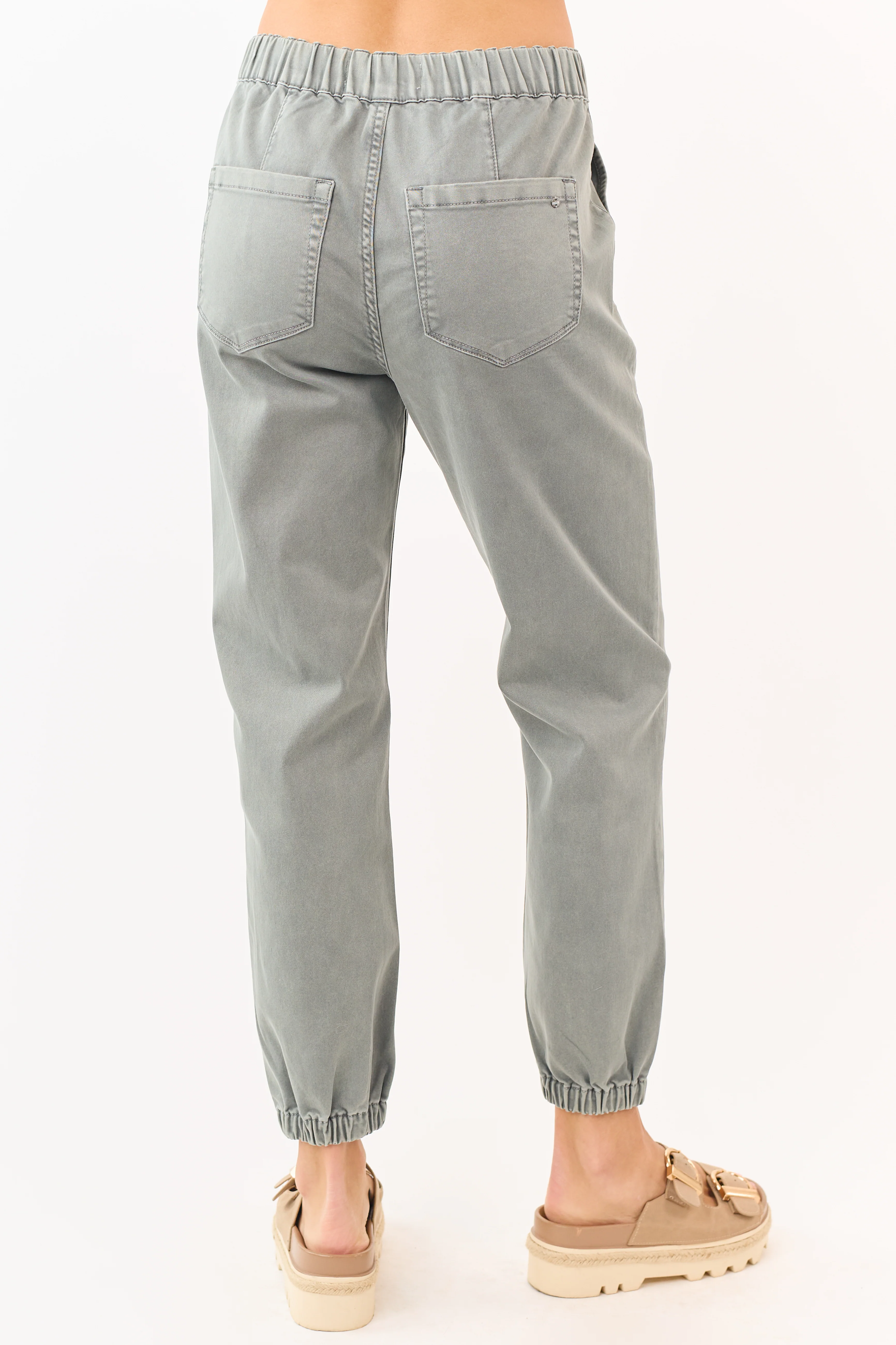 Mica Denim Faded Juniper Cropped Jogger Jeans - Image 4
