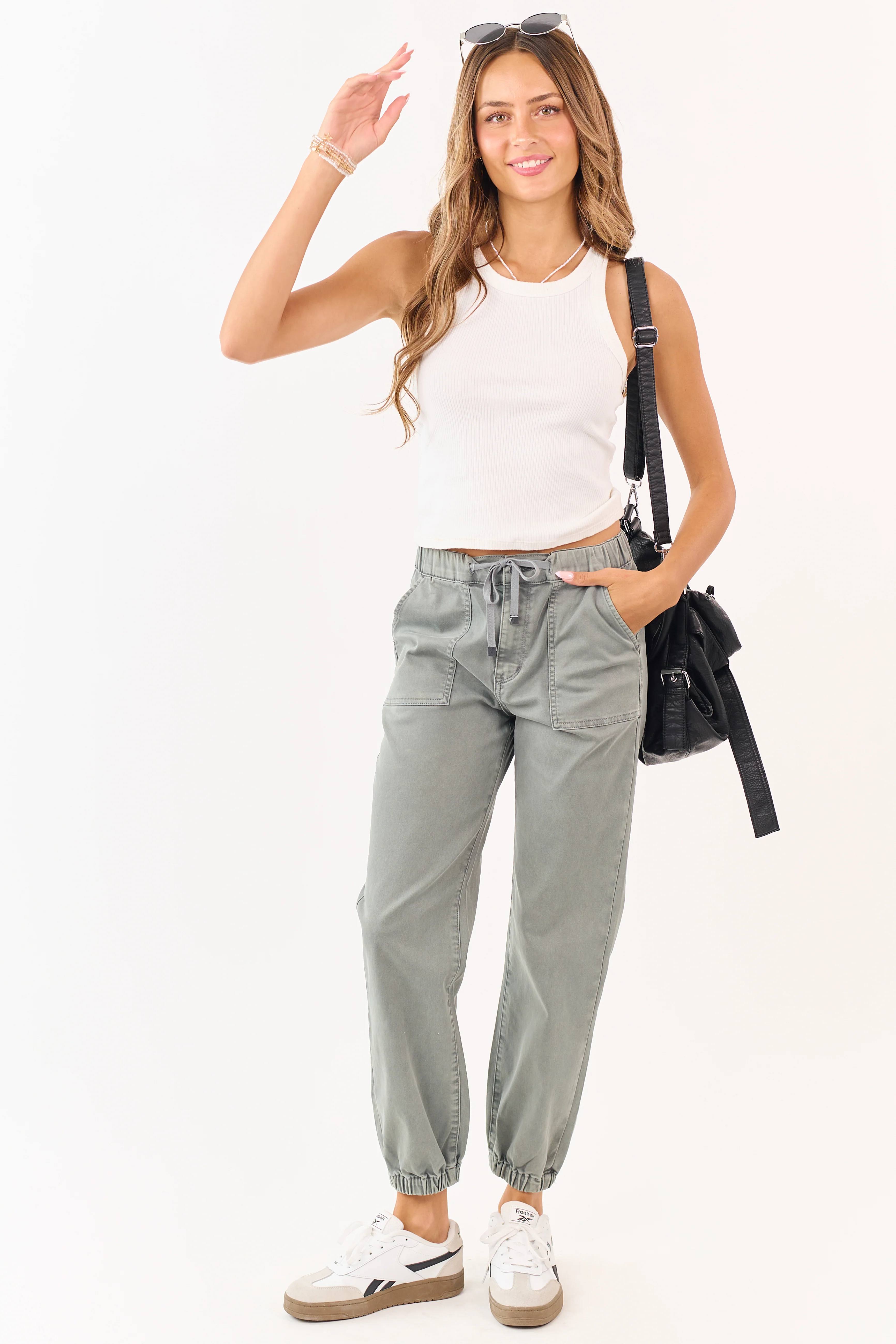 Mica Denim Faded Juniper Cropped Jogger Jeans - Image 7
