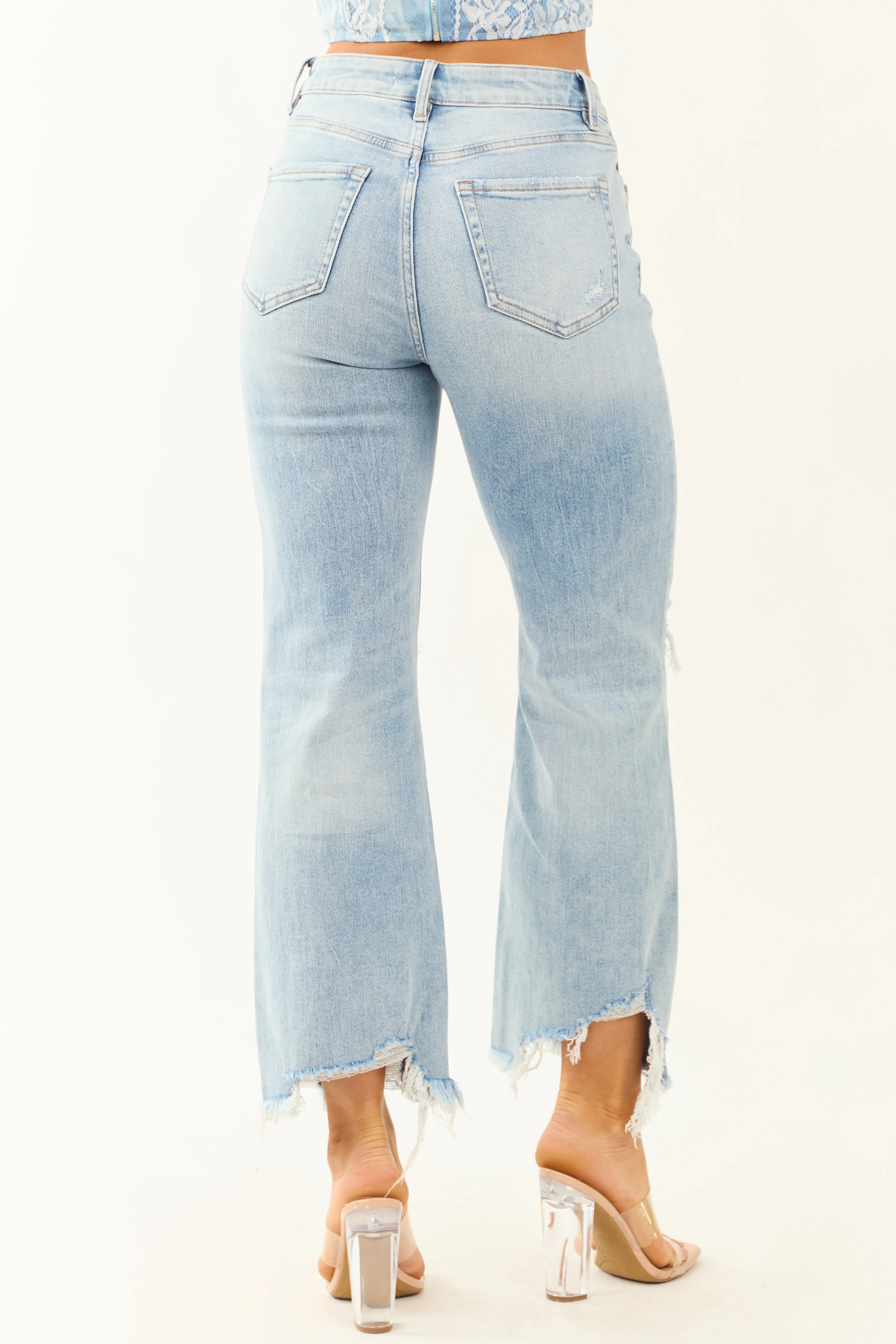 Mica Denim Light Wash Stretchy Straight Jeans - Image 5