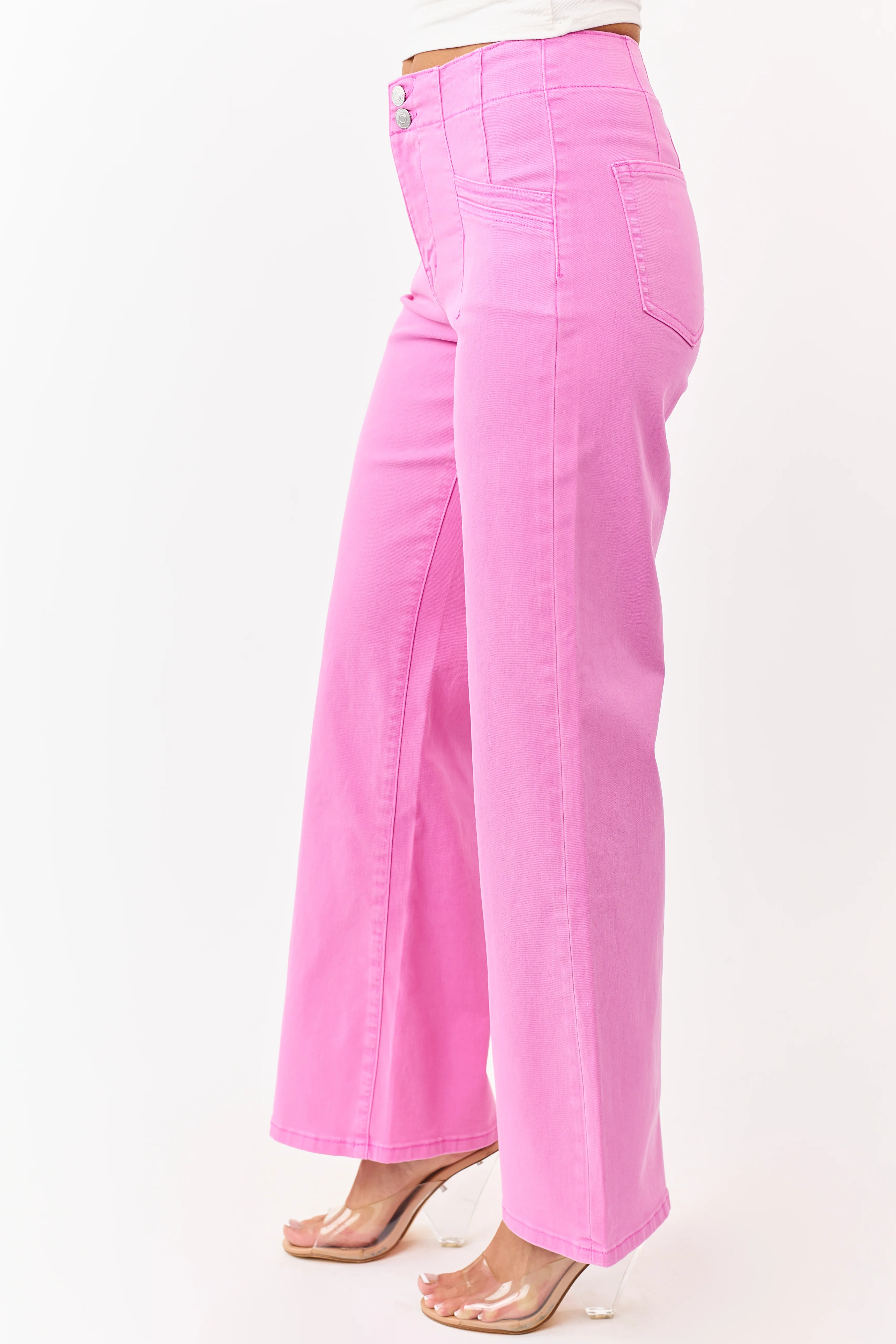 Mica Denim Mulberry Stretchy Wide Leg Jeans - Image 3