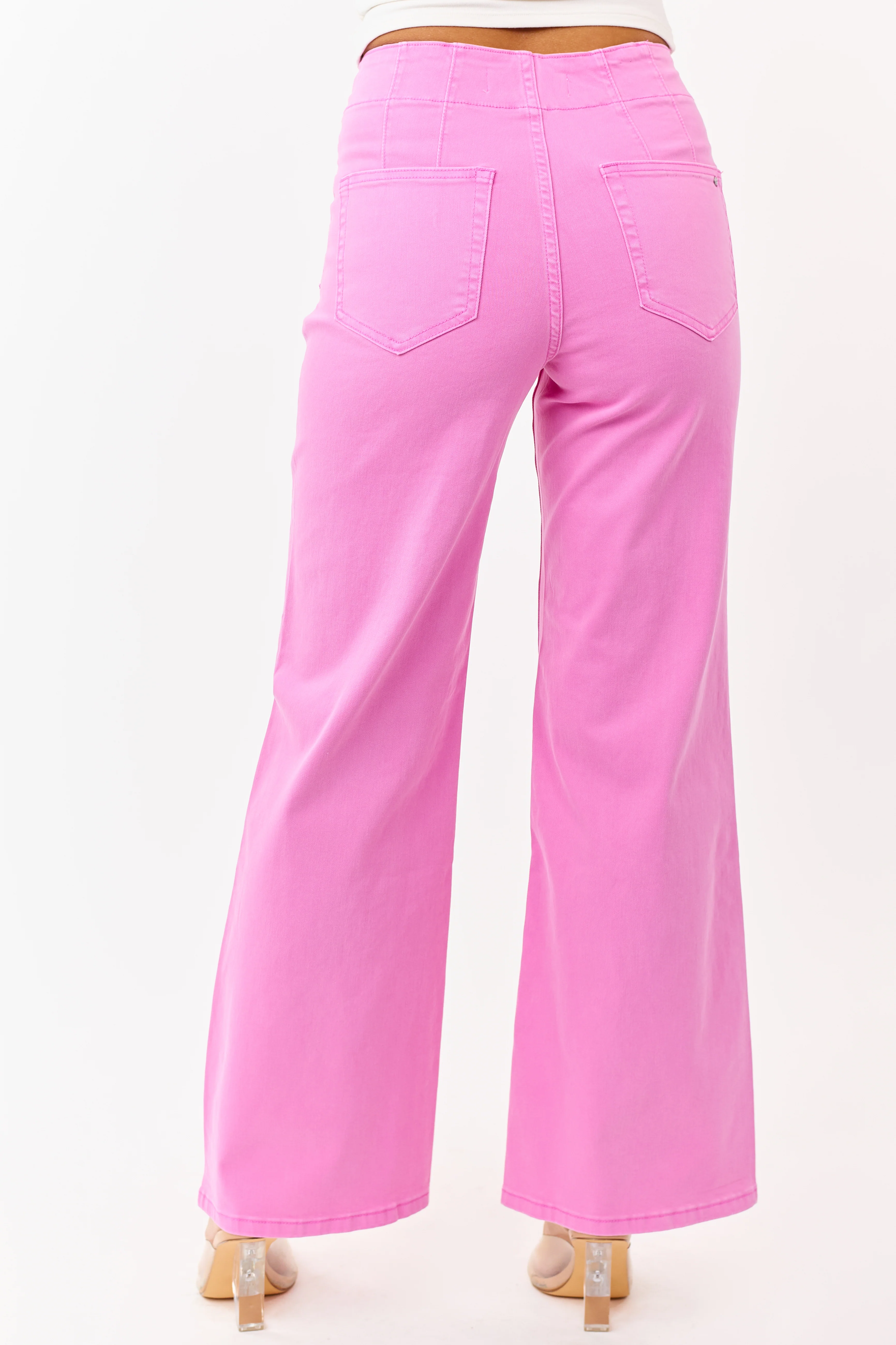 Mica Denim Mulberry Stretchy Wide Leg Jeans - Image 4