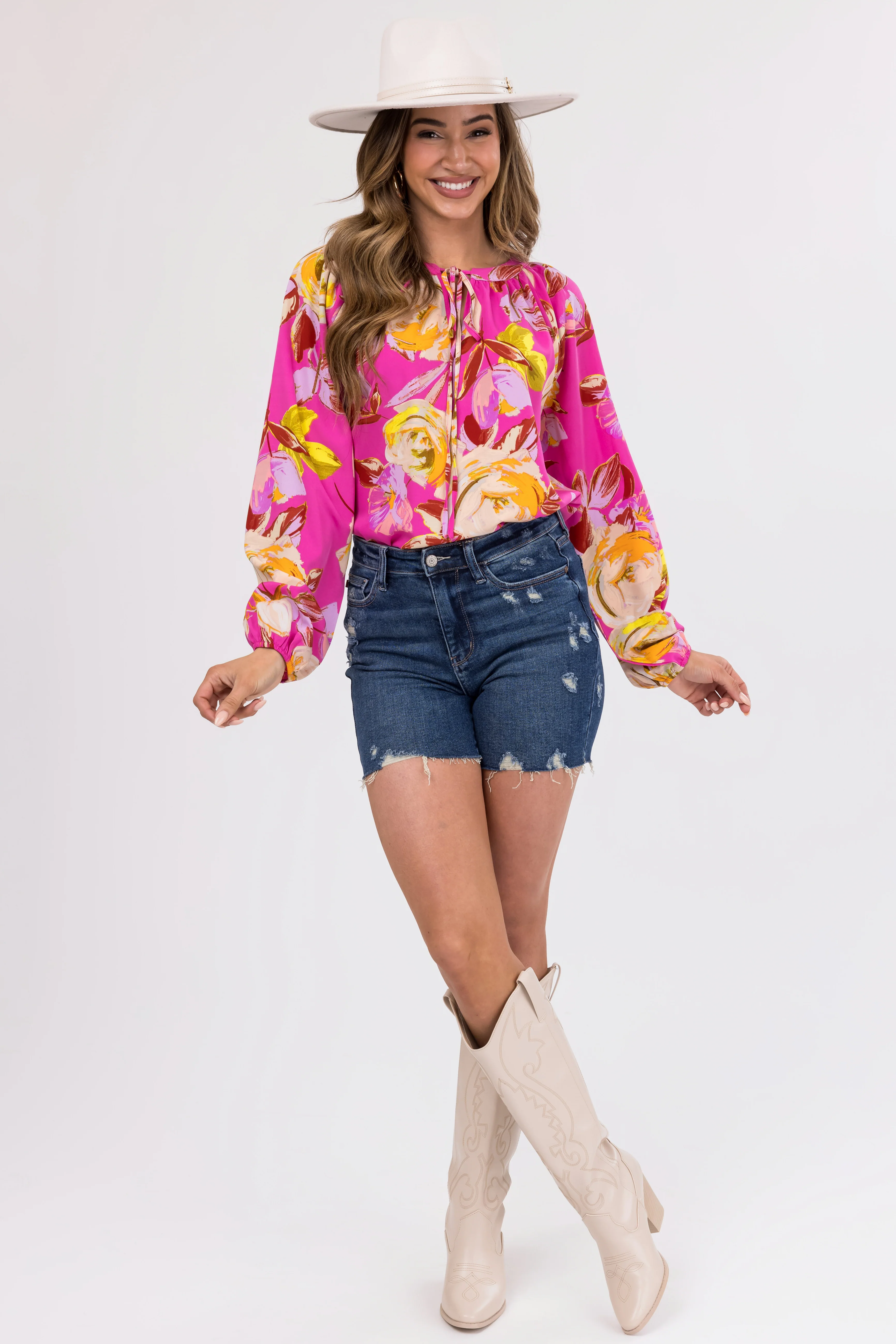 Mulberry Large Floral Print Blouse - Image 3