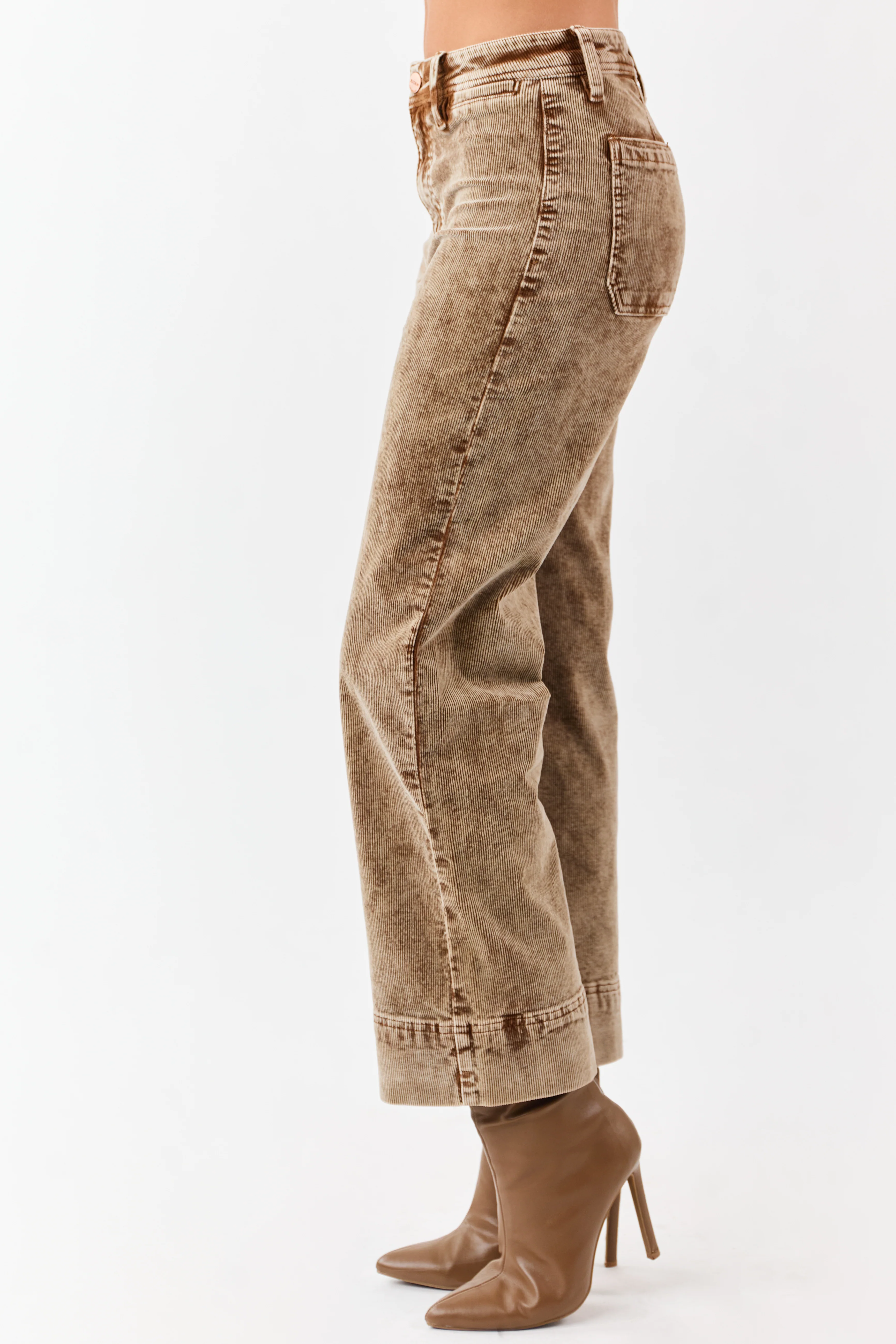 Risen Sepia Mineral Washed Corduroy Relaxed Pants - Image 3
