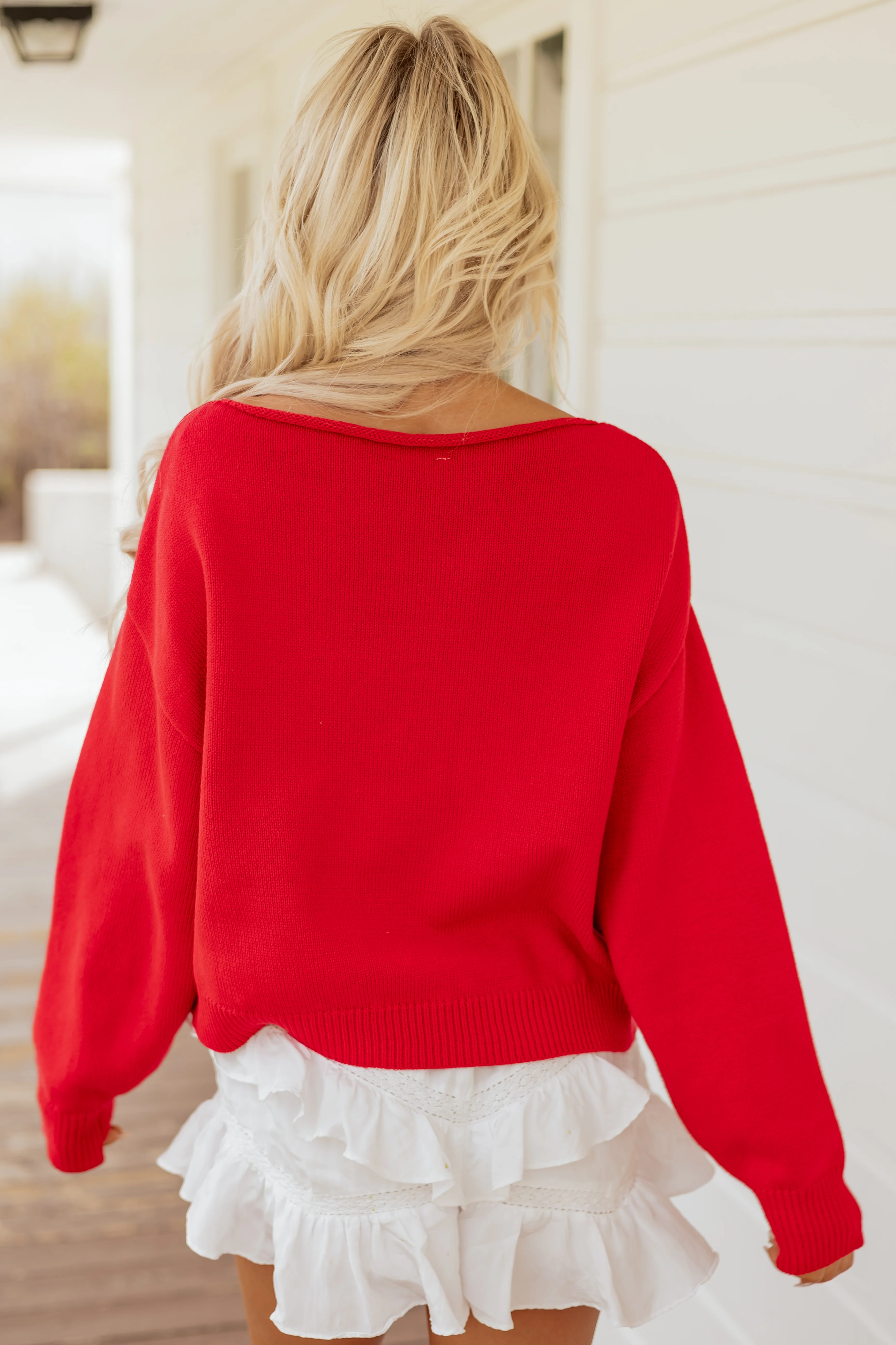 Ruby Sailboat Graphic Boatneck Sweater - Image 5
