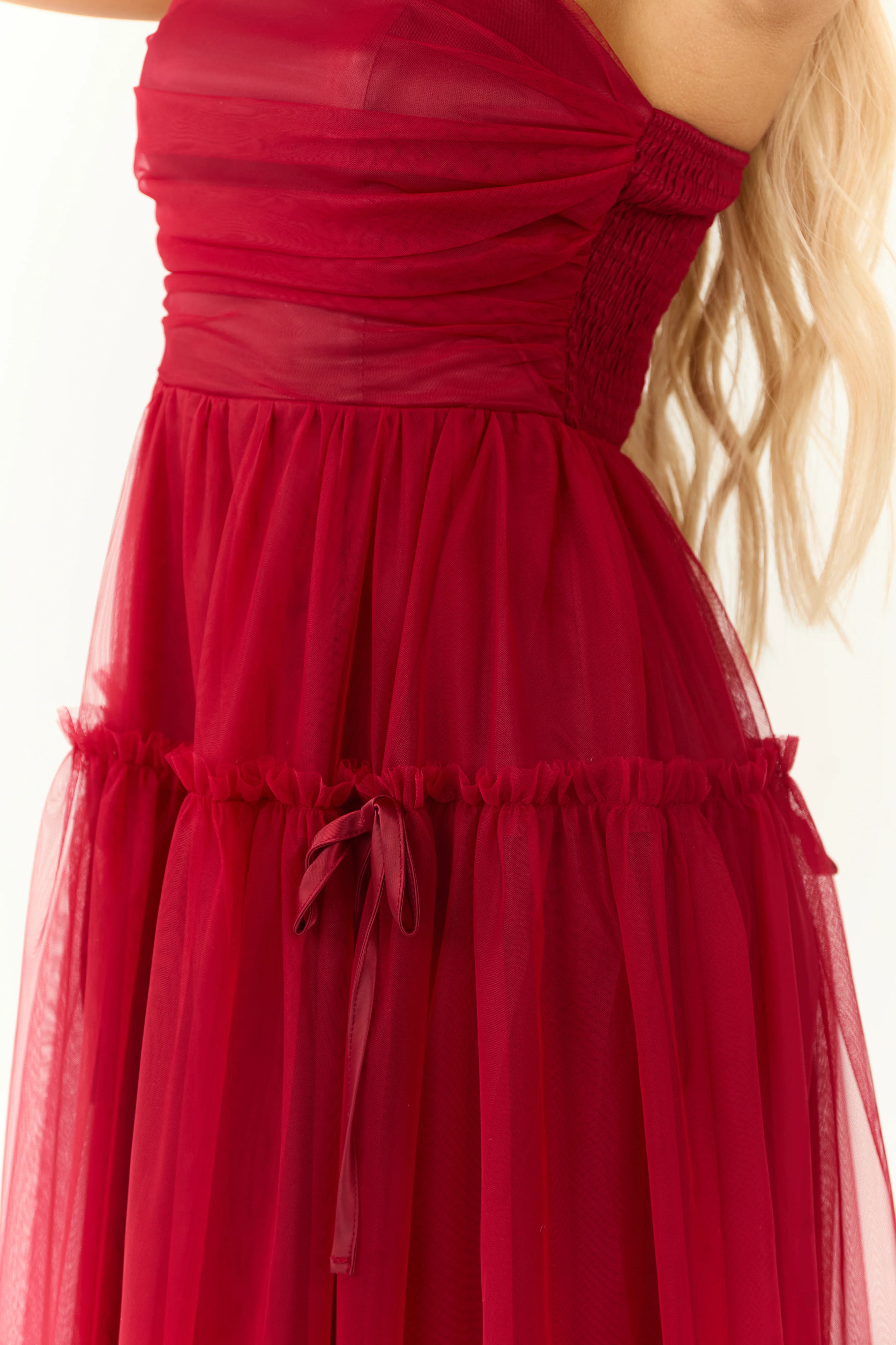 Ruby Square Neck Ruched Maxi Dress - Image 7
