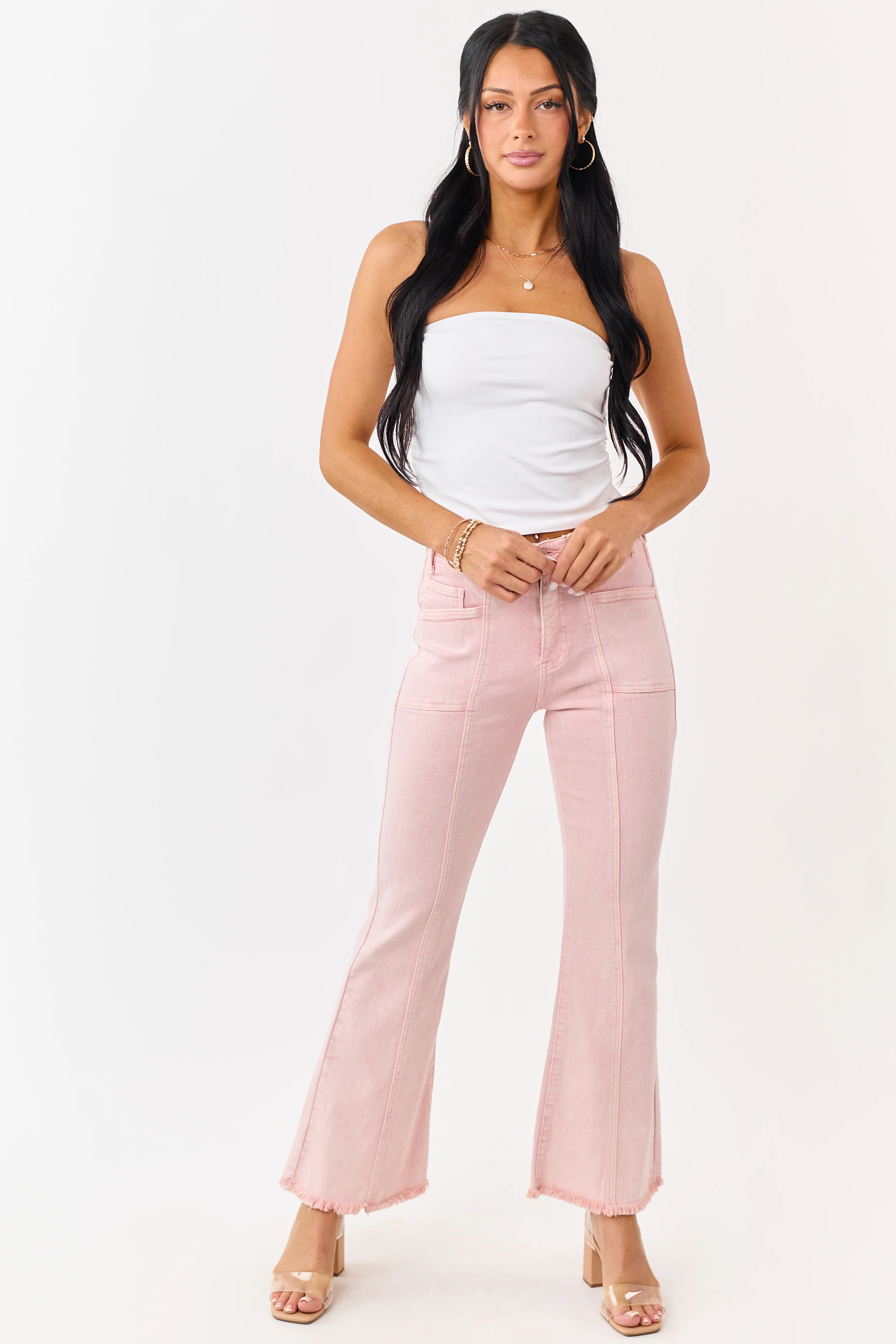 Saige Cherry Blossom Tummy Control Bootcut Jeans - Image 5