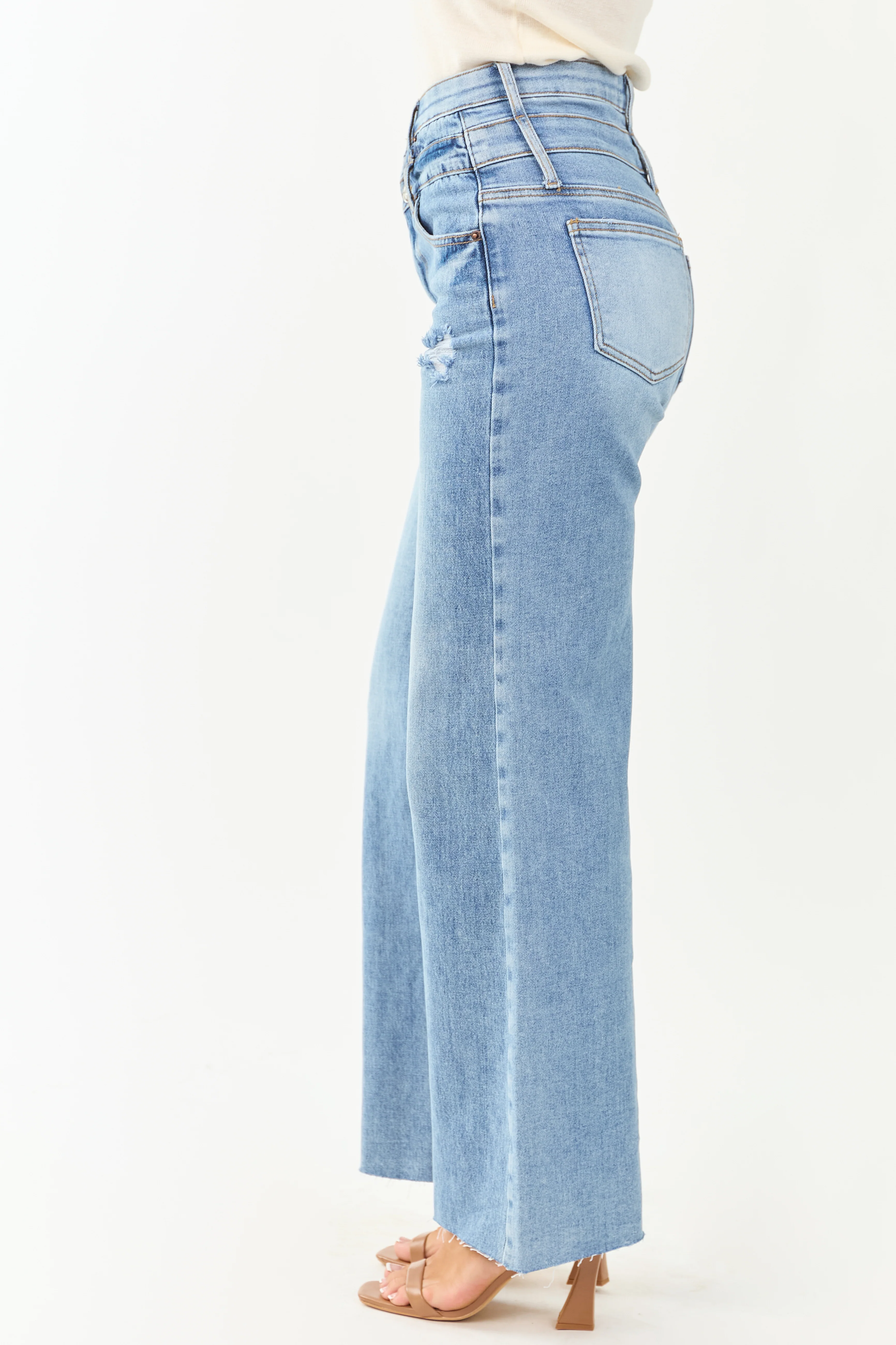 Saige Double Waist Tummy Control Straight Jeans - Image 4