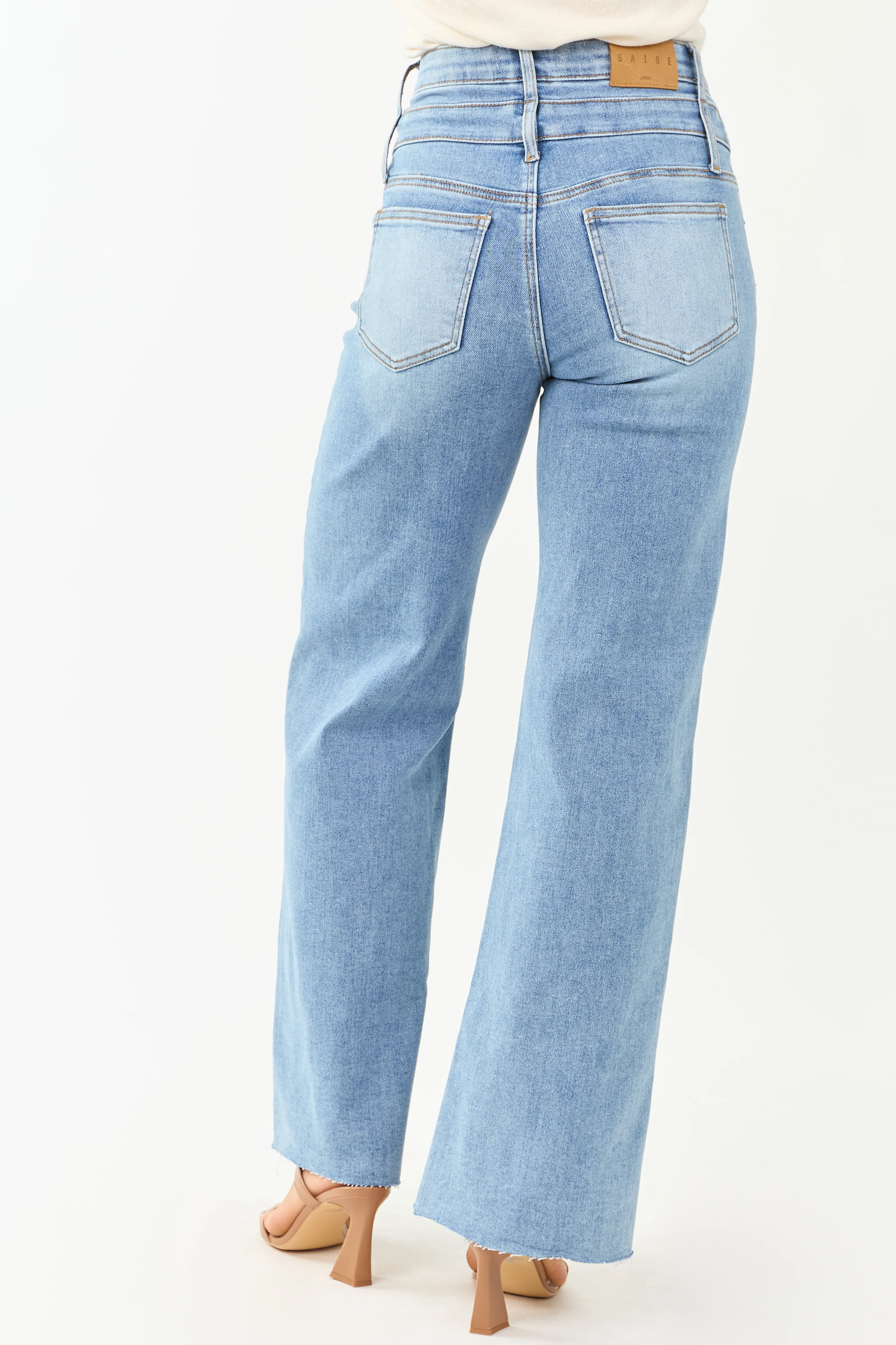 Saige Double Waist Tummy Control Straight Jeans - Image 5