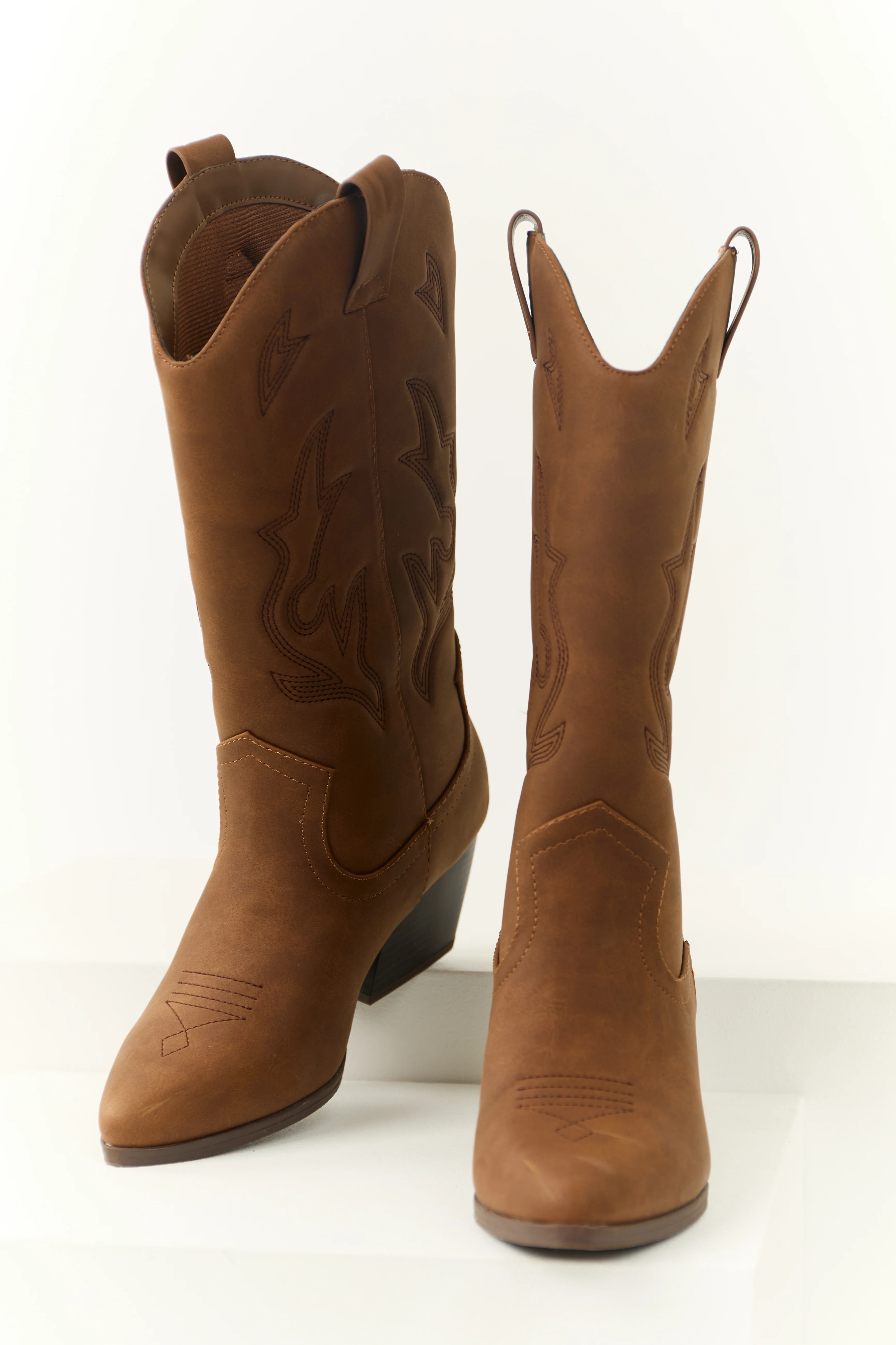 Sepia Embroidered Tall Western Boots - Image 2