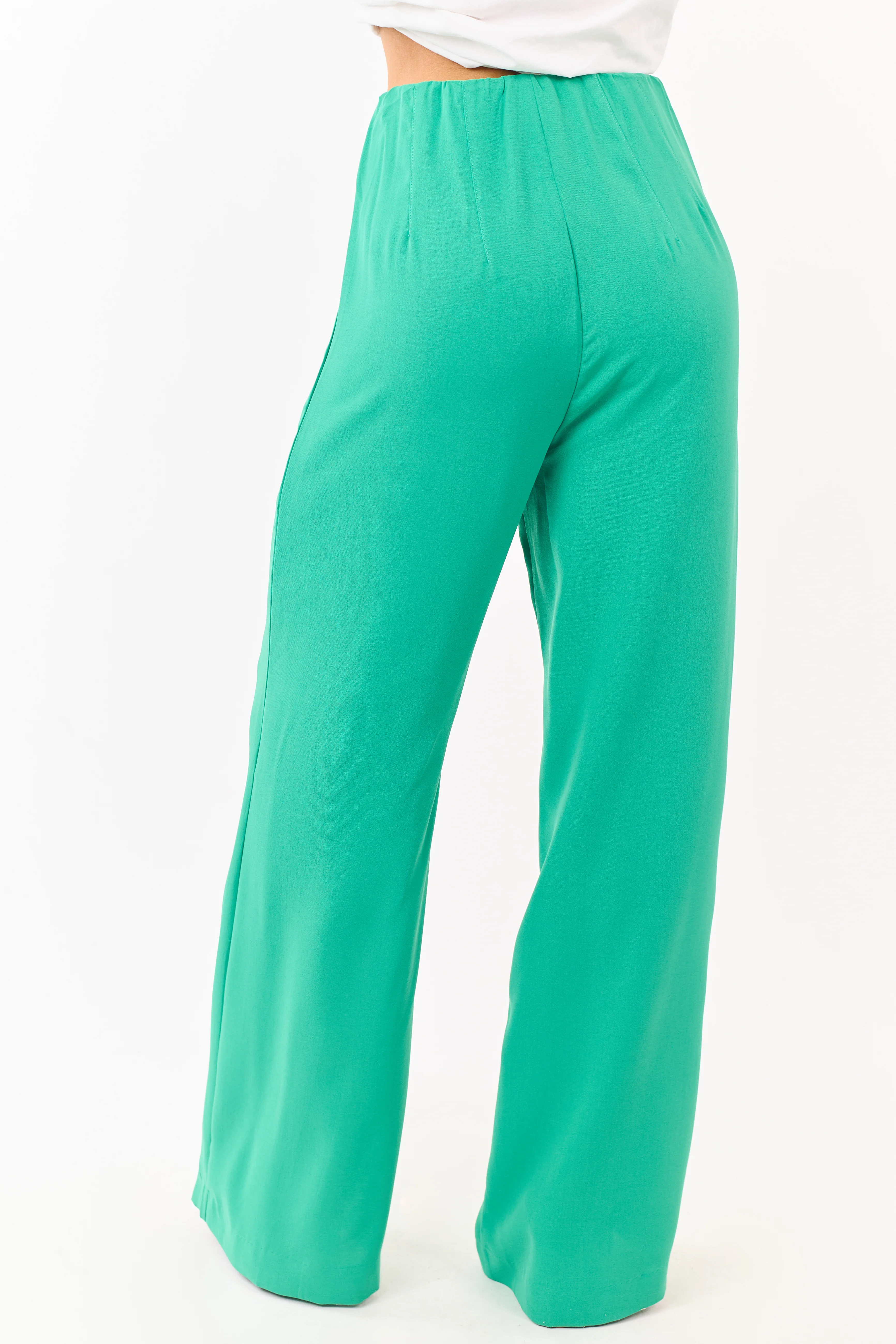 Shamrock High Waisted Flowy Wide Leg Pants - Image 4