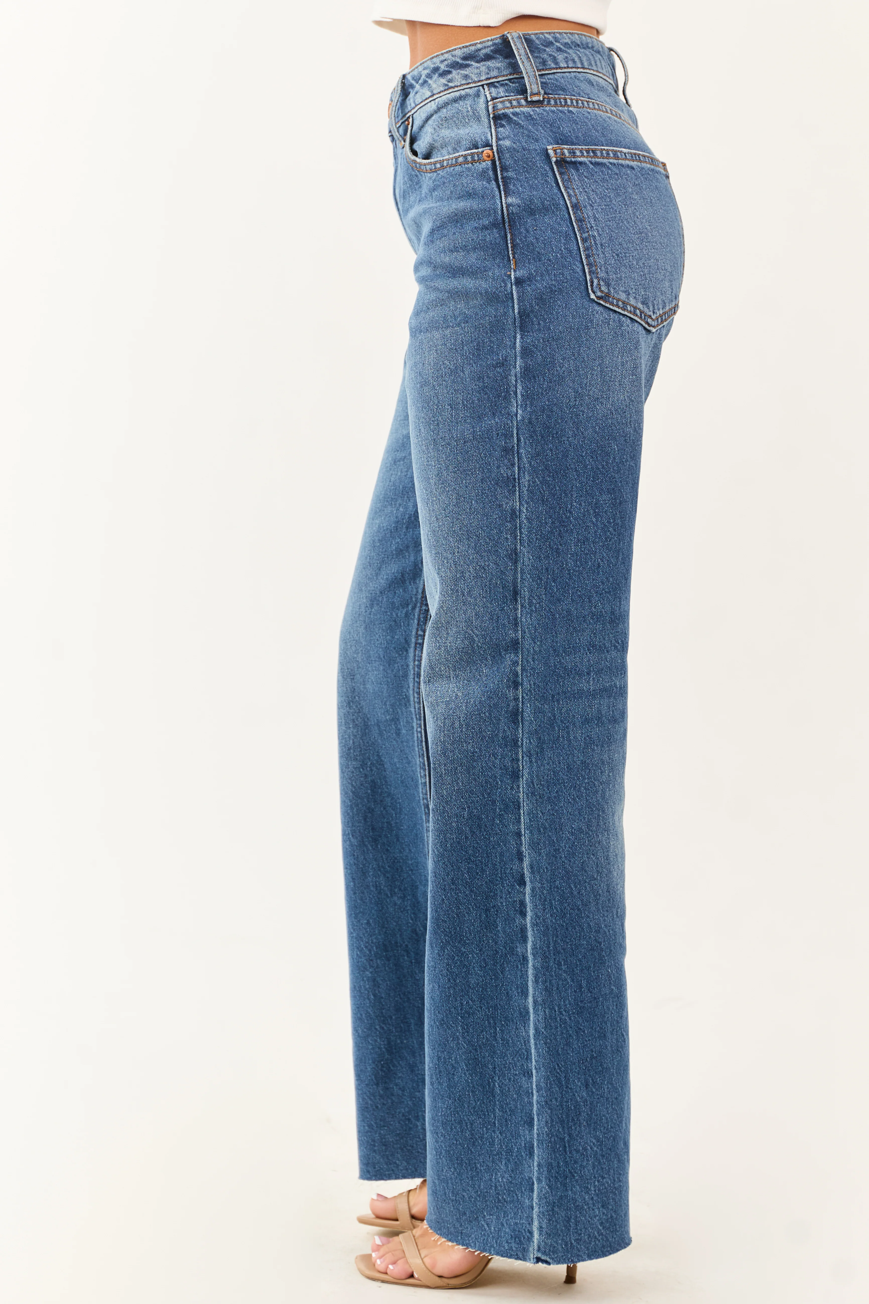 Sneak Peek Medium Wash Relaxed Straight Jeans - Image 3