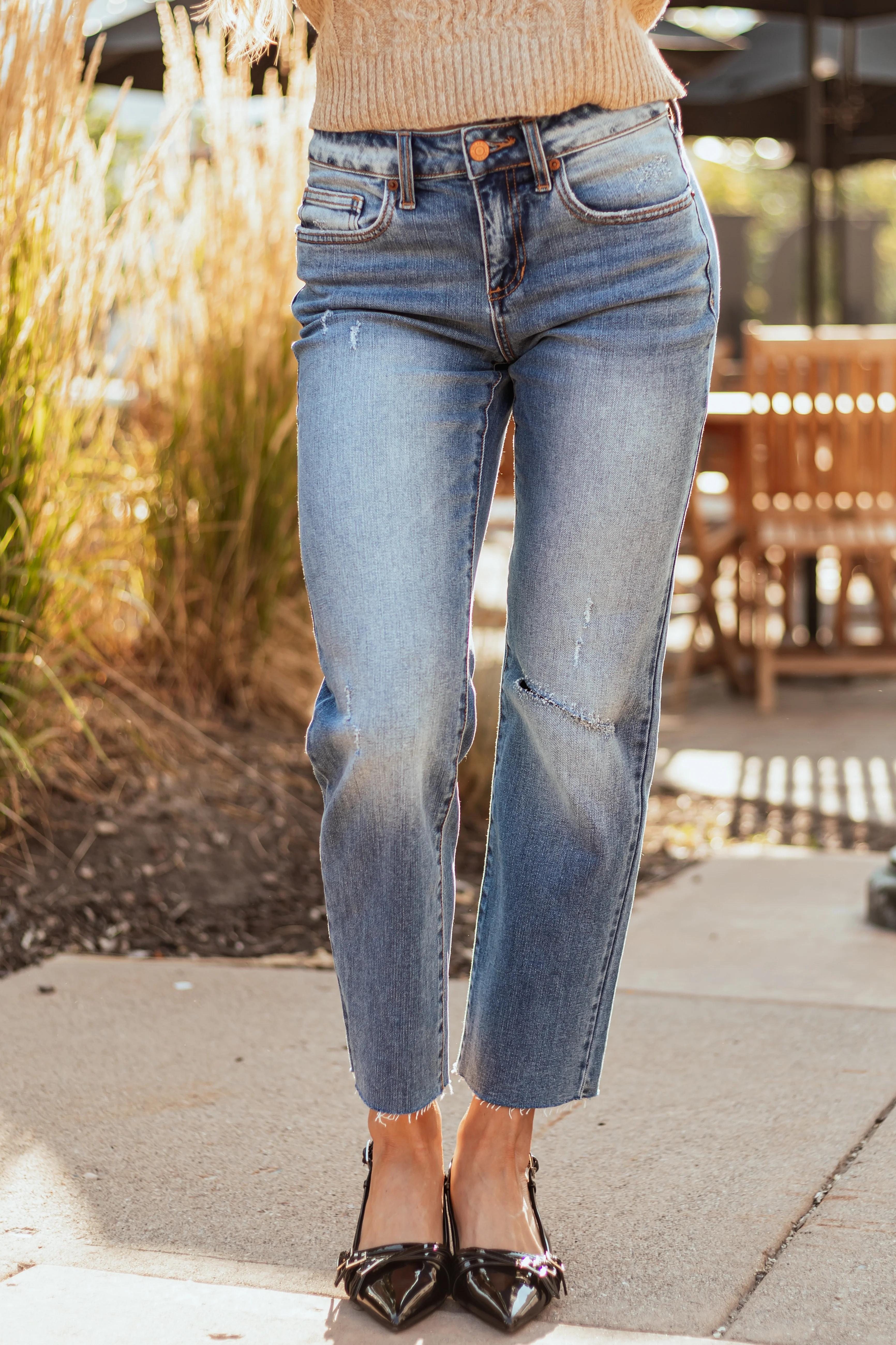Sneak Peek Medium Wash Straight Leg Jeans - Image 2