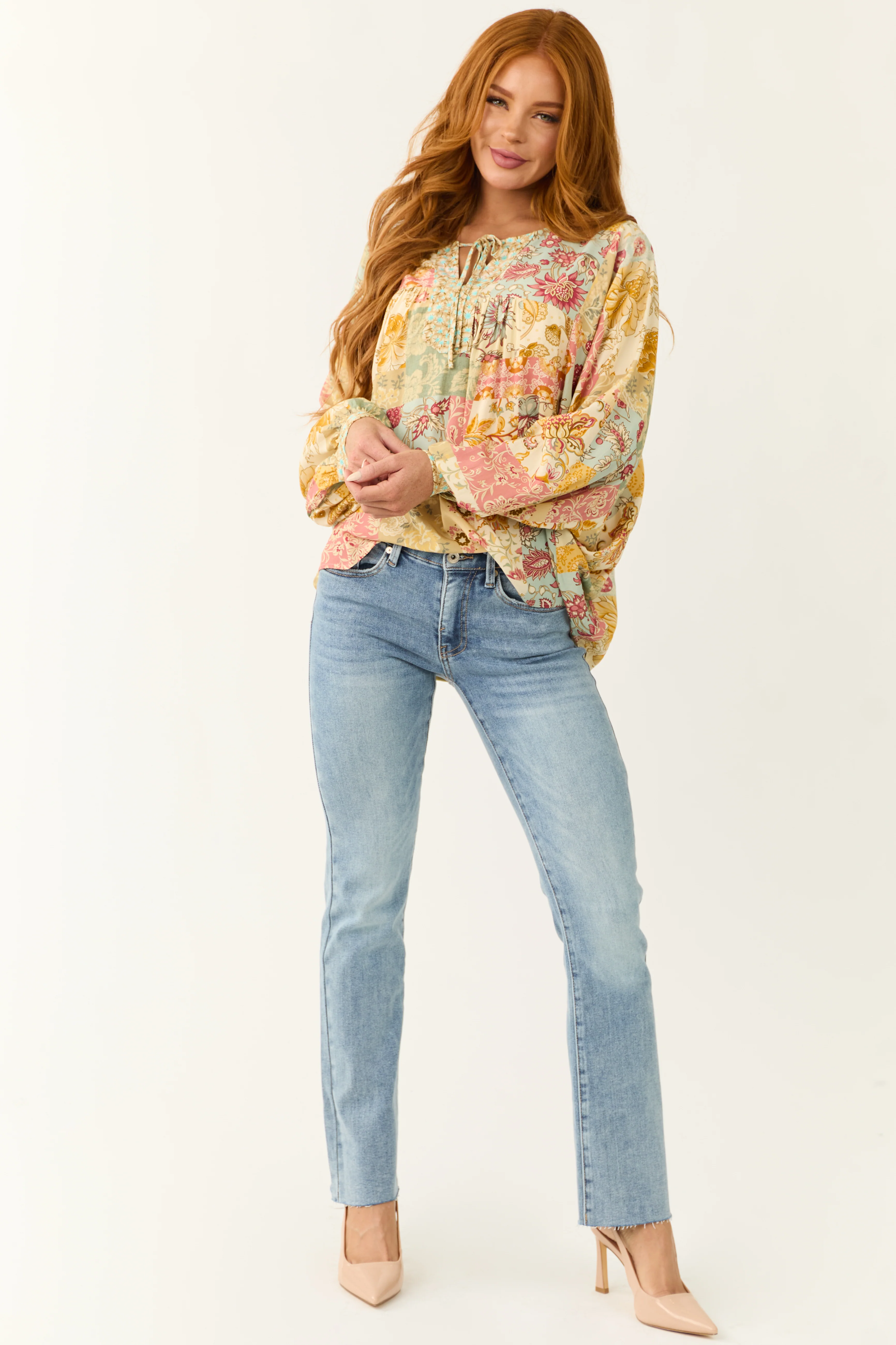 Special A Light Wash Tummy Control Straight Jeans - Image 2