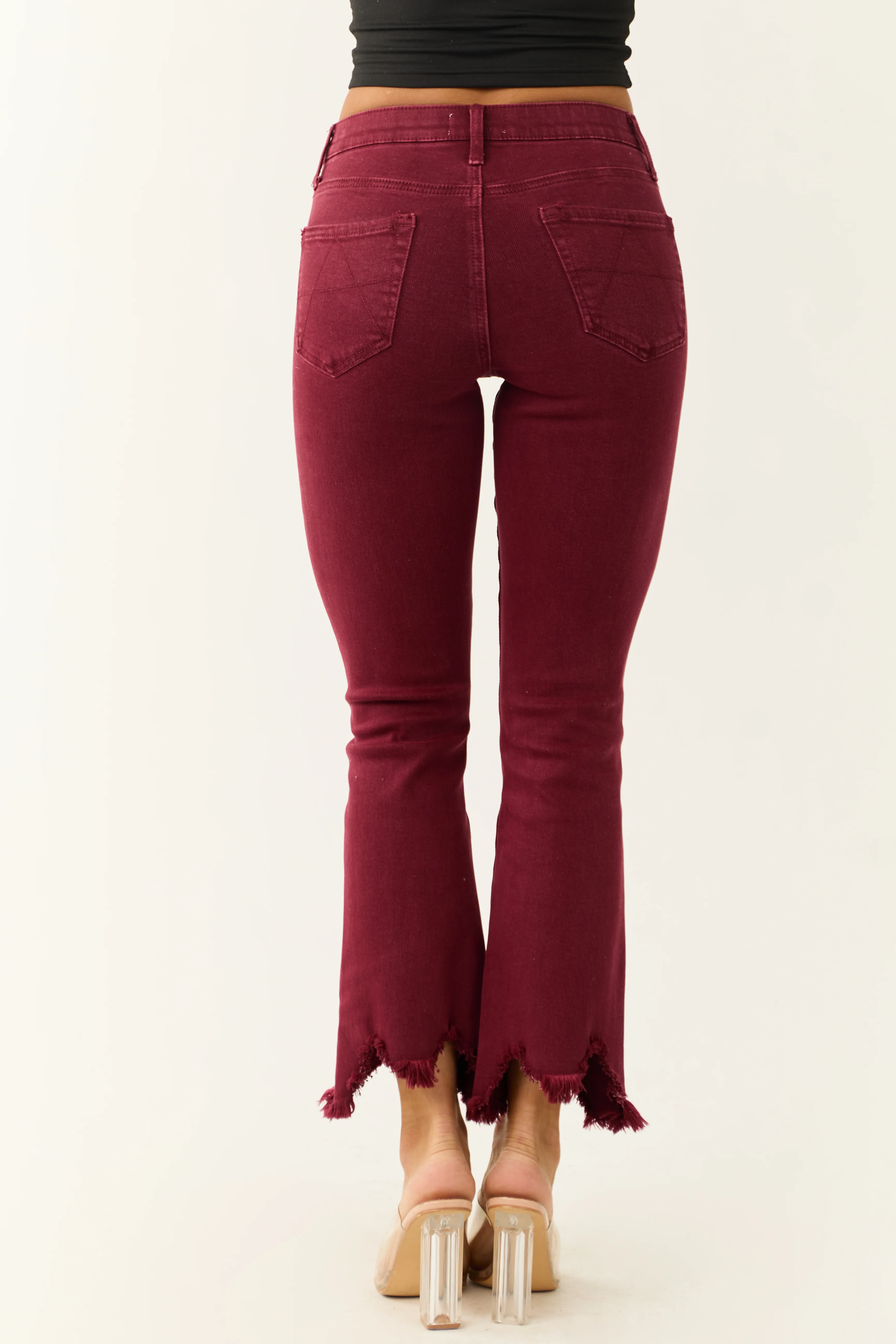 Special A Ruby Tummy Control Kick Flare Crop Jeans - Image 4